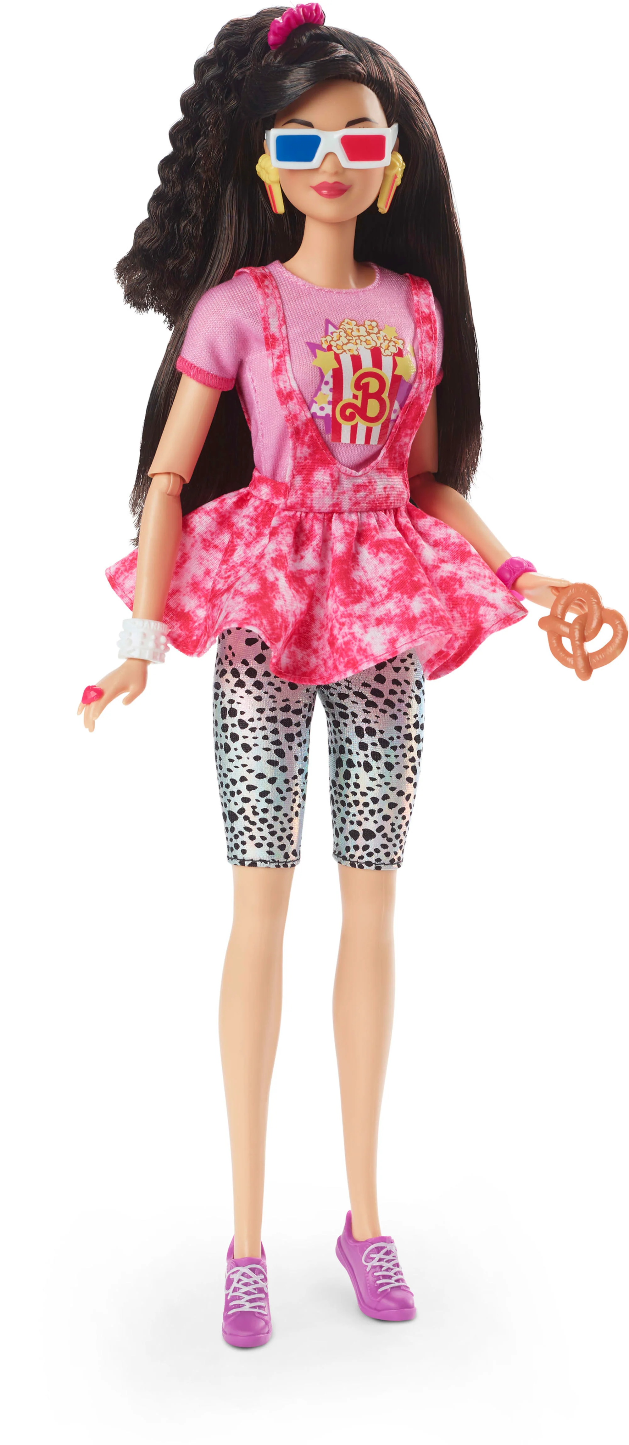 Barbie Doll, Black Hair, 80s-Inspired Movie Night, Barbie Rewind