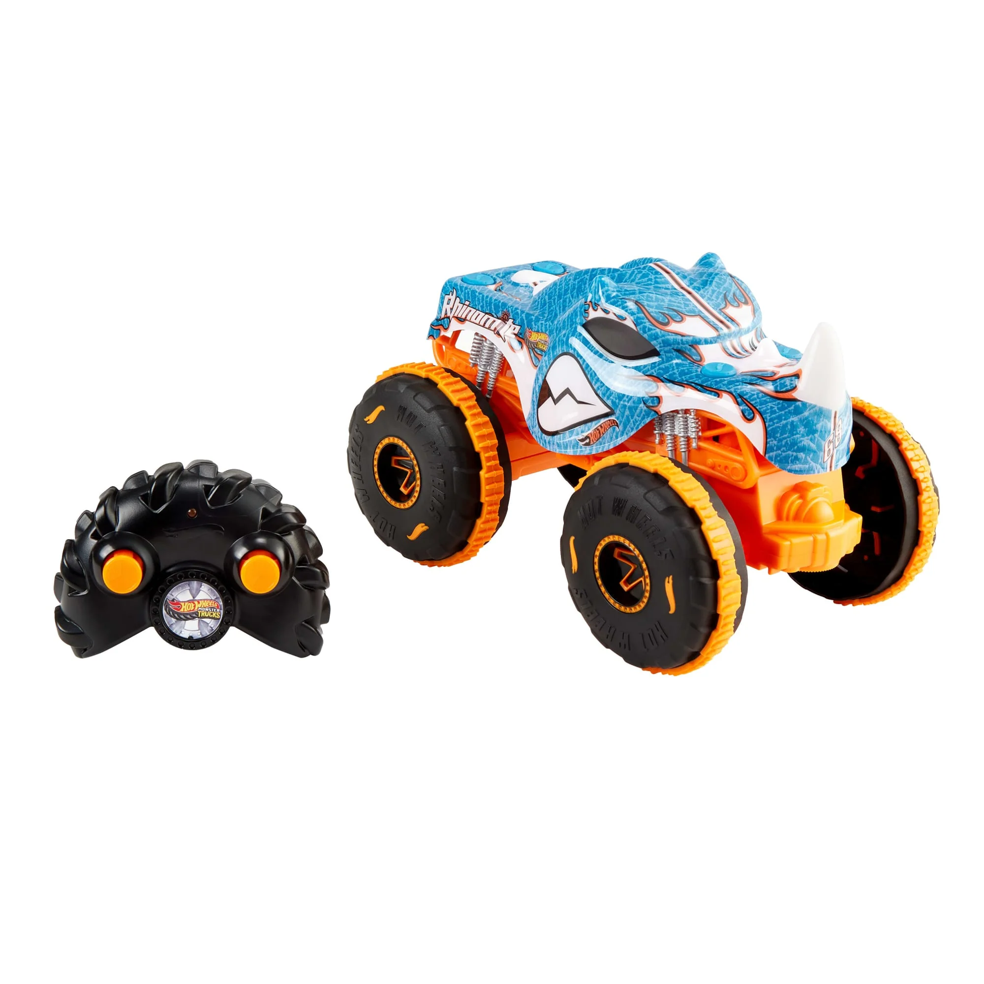 Hot Wheel Monster Trucks Échelle1:24 Rhinomite Rc, à Piles