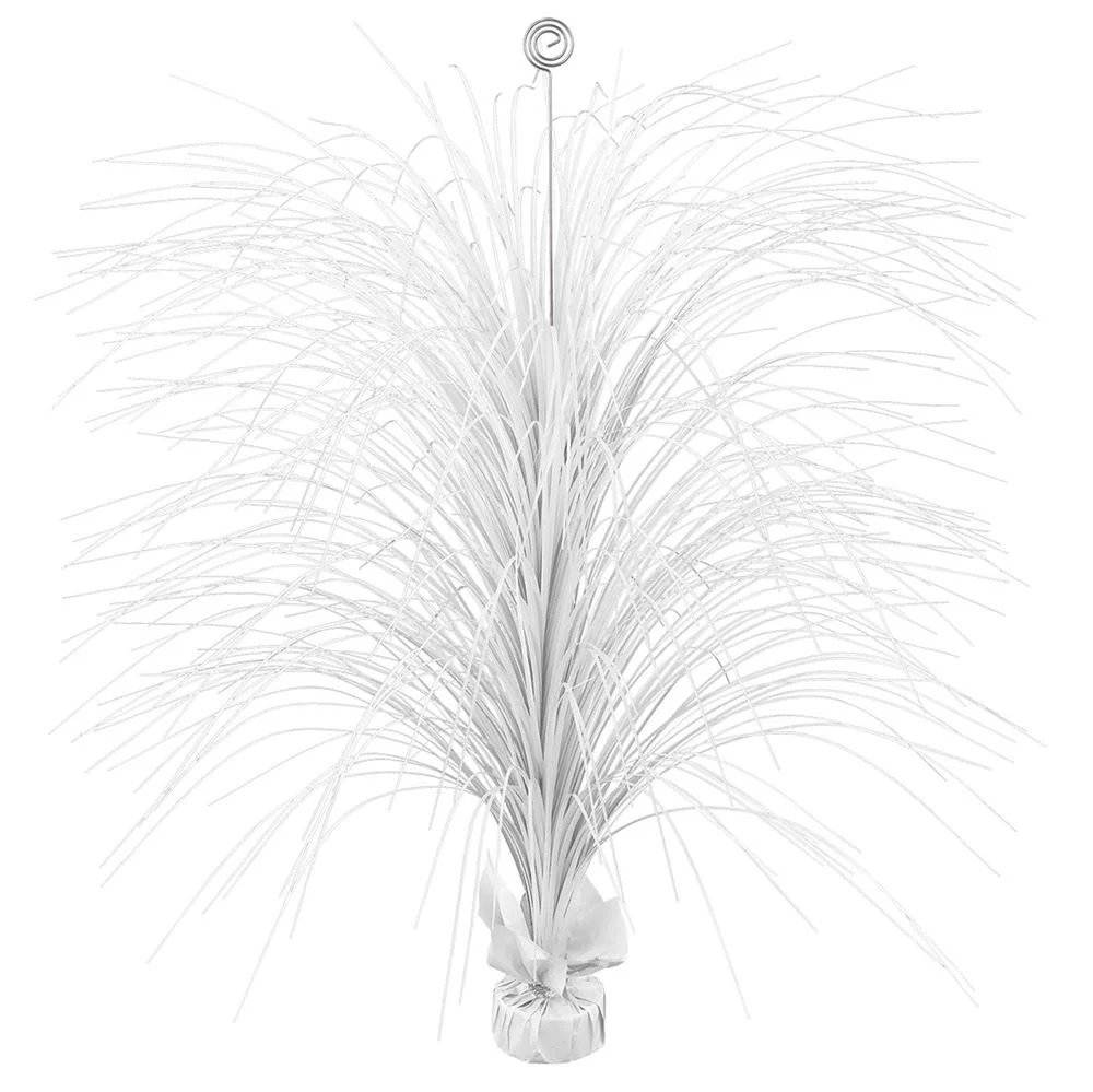 Large Foil Spray Centerpiece Frosty White 1ct