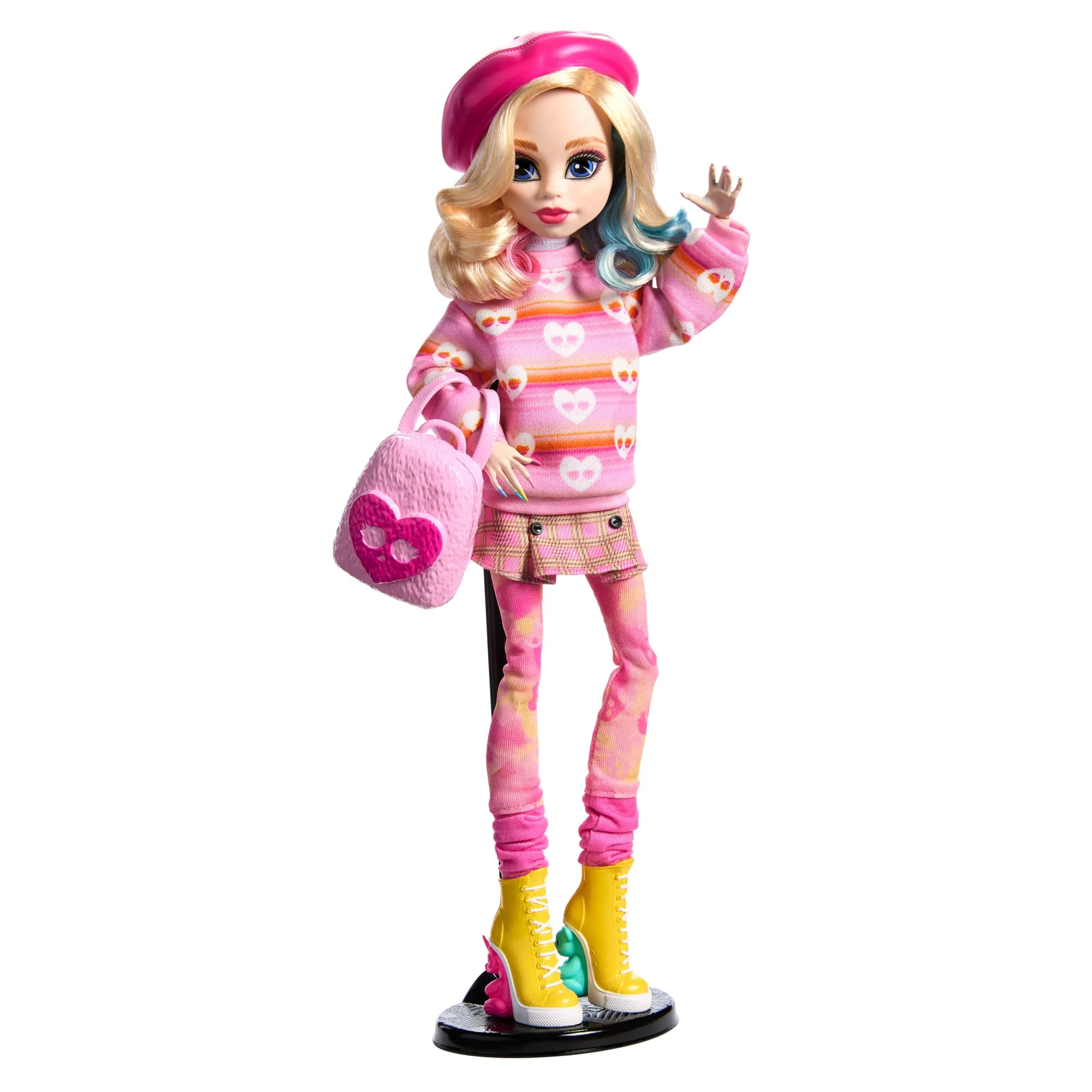 Monster High Wednesday Collectible Doll, Enid Sinclair in Pink Fashion With Accessories