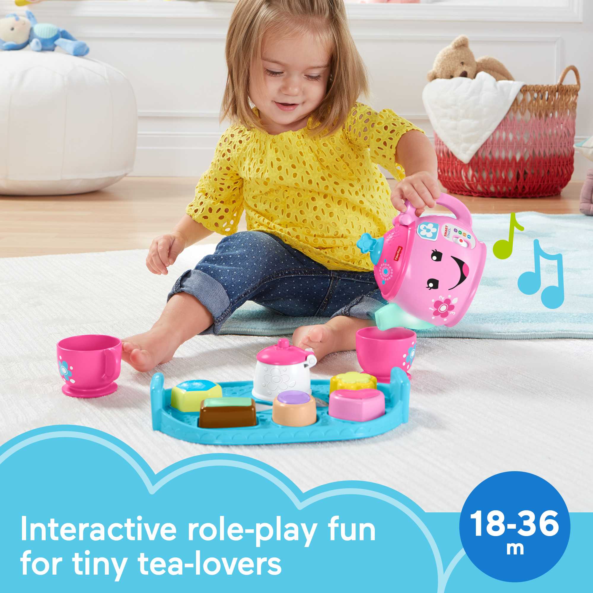 Laugh & Learn Sweet Manners Tea Set, Interactive Toddler Toy