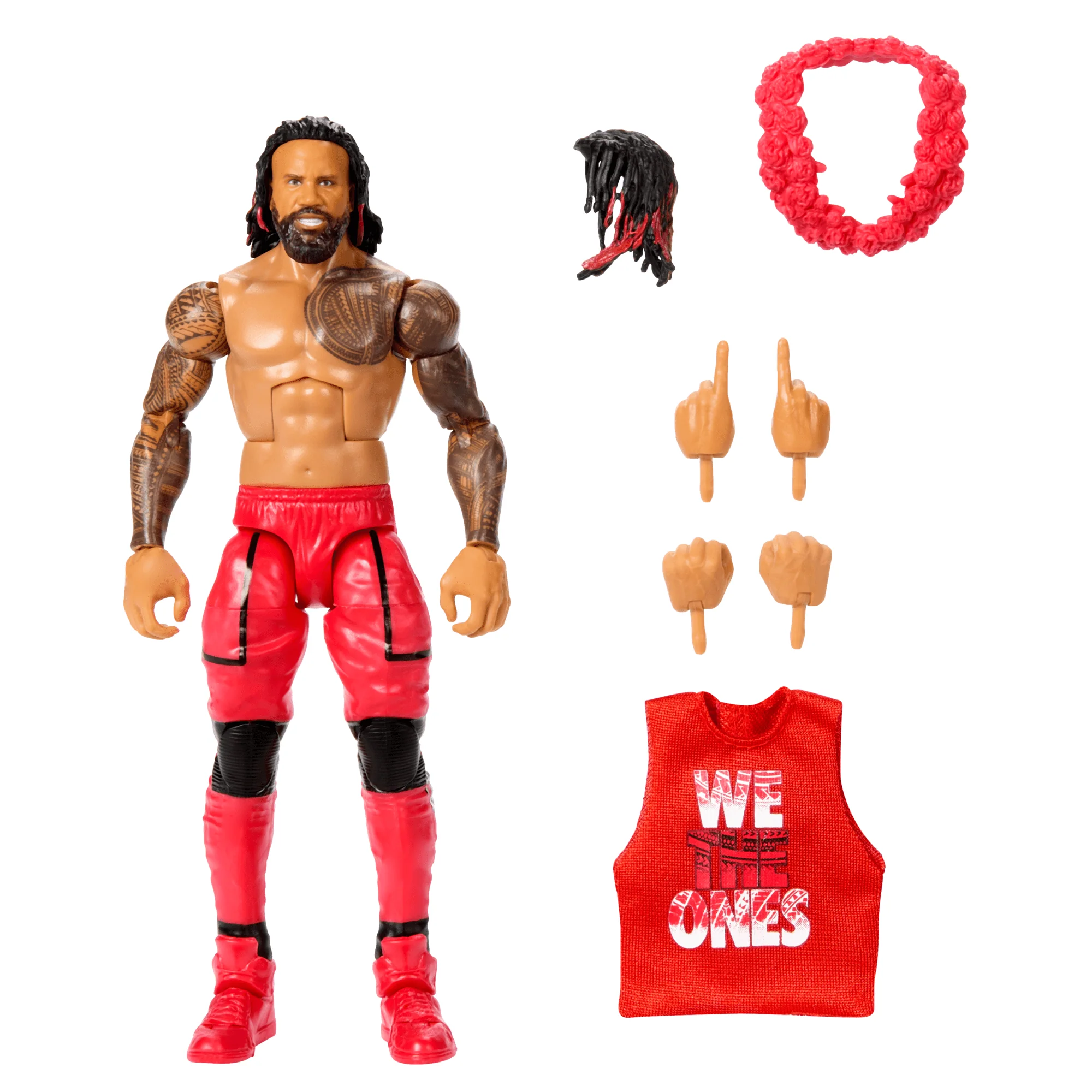 WWE Elite Jimmy Uso Action Figure, 6-inch Collectible Superstar With 25 Articulation Points & Accessories