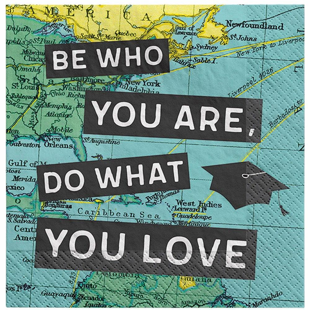 Graduation The World Awaits Beverage Napkins 36ct