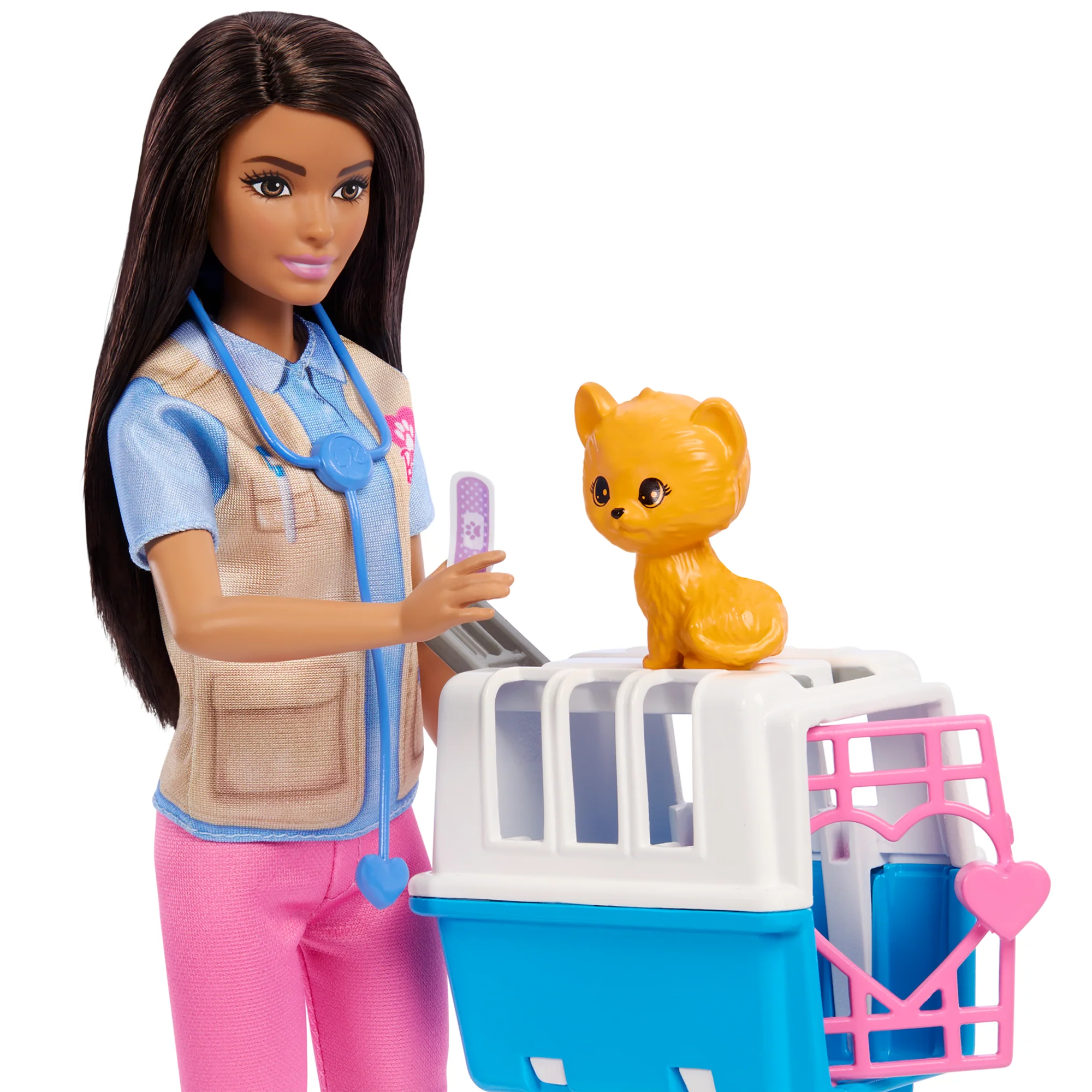 Barbie Animal Rescue & Recovery Playset With Brunette Doll, 2 Animal Figures & Accessories