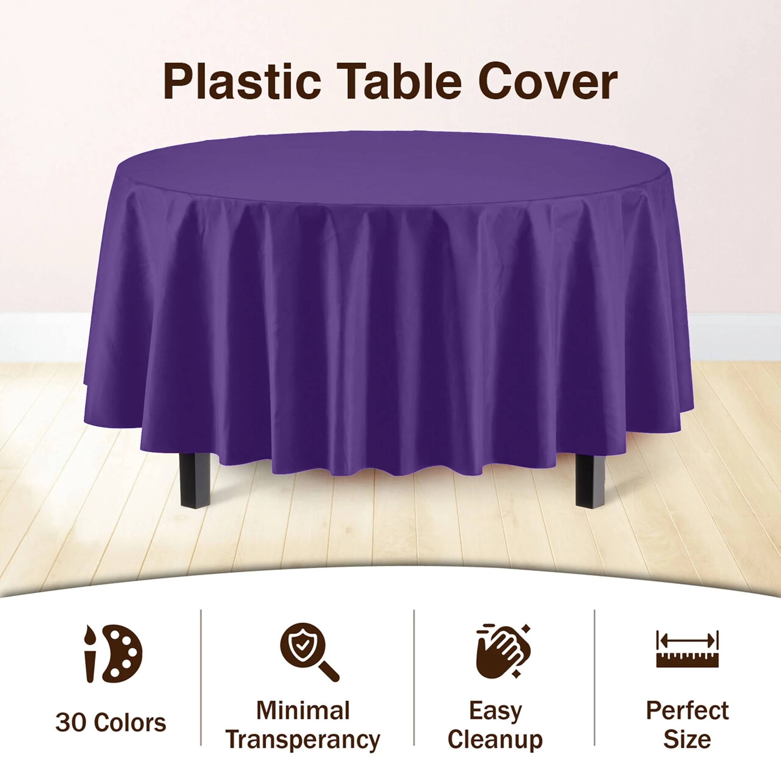 Round Purple Table Cover