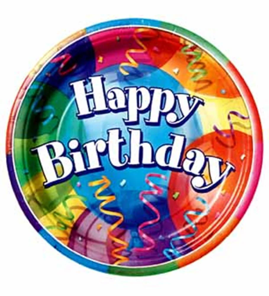 Brilliant Birthday Plate (L) 8ct