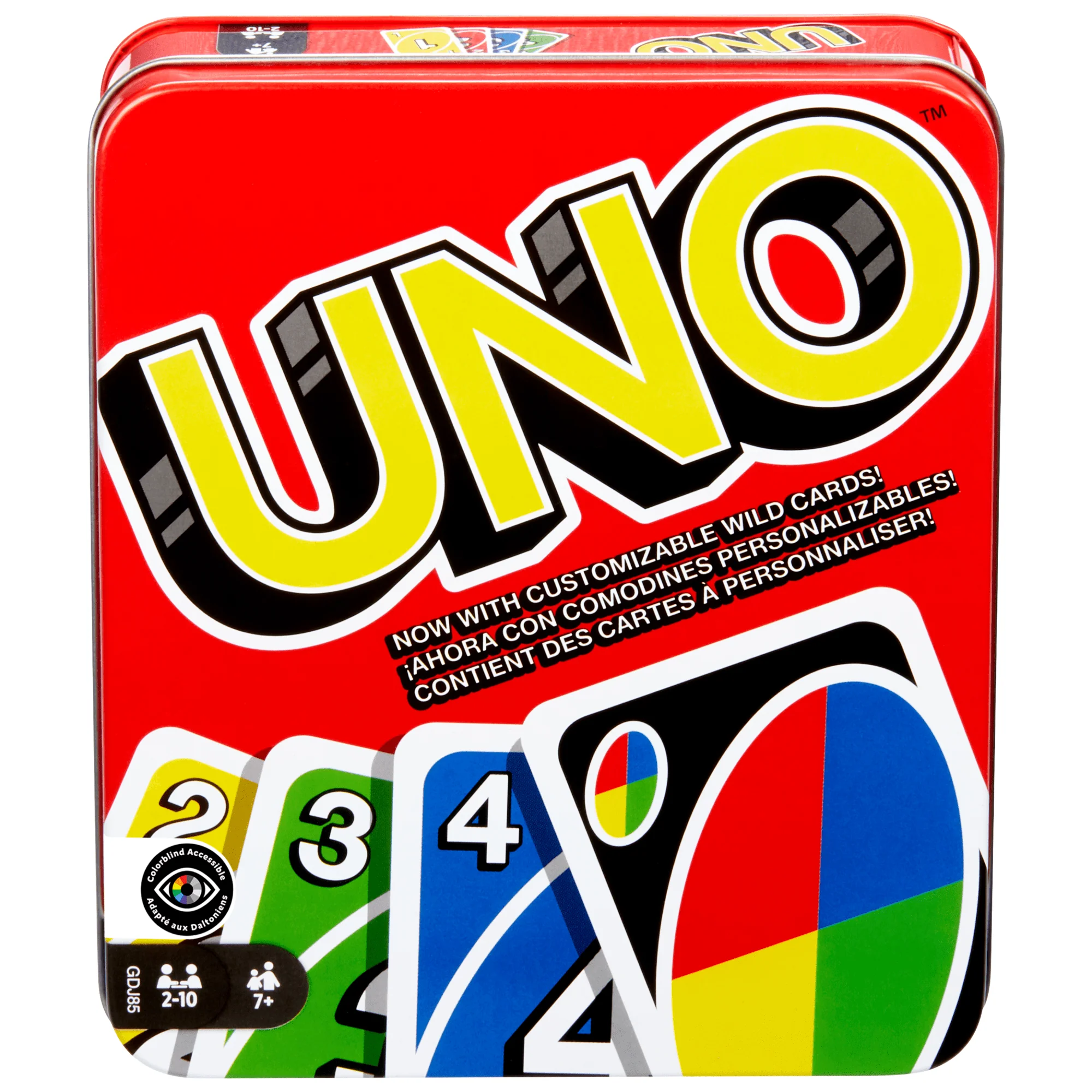 UNO Card Game, Gift For Kids And Family Night in Storage Tin Box