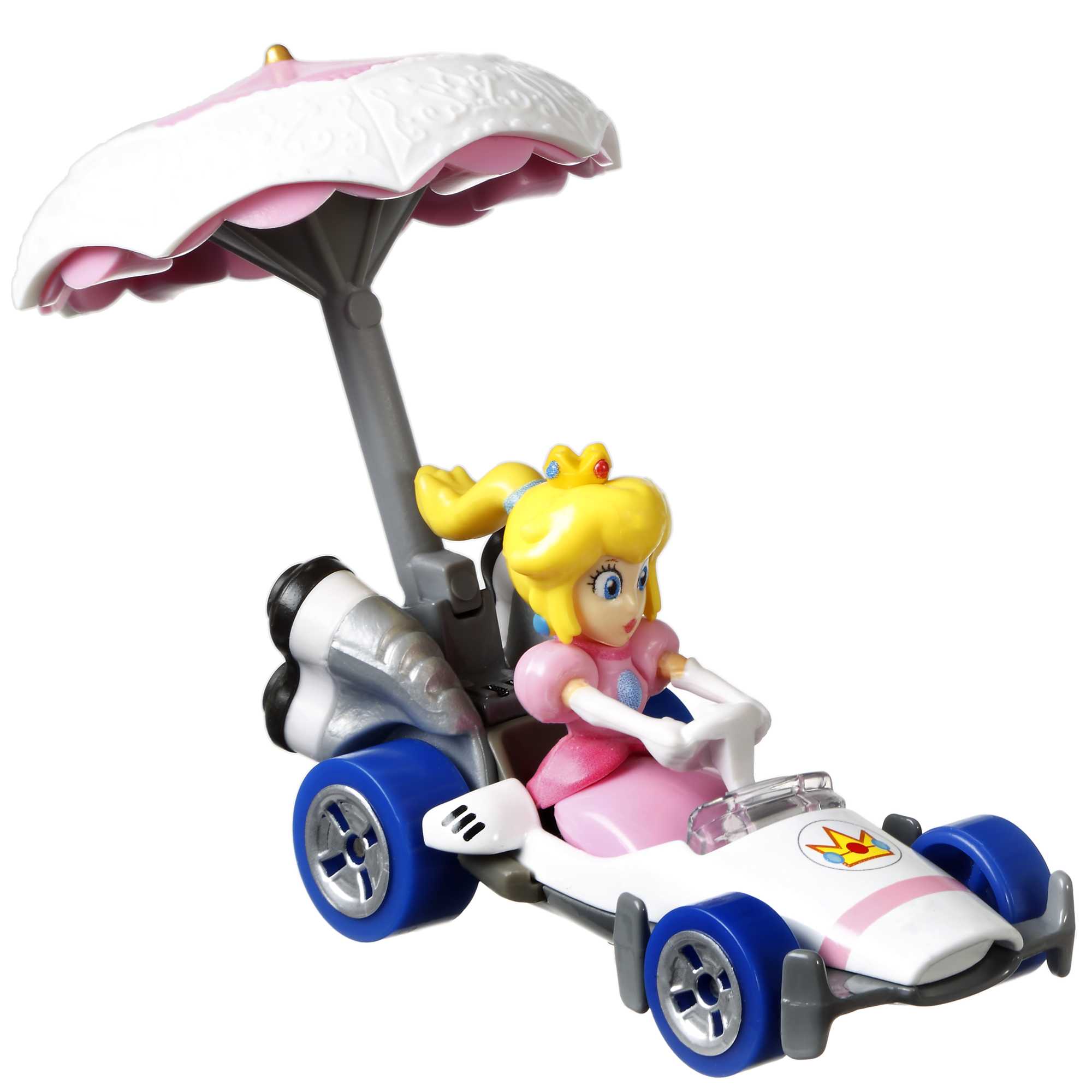 Hot Wheels Mario Kart Princess Peach B-Dasher And Peach Parasol