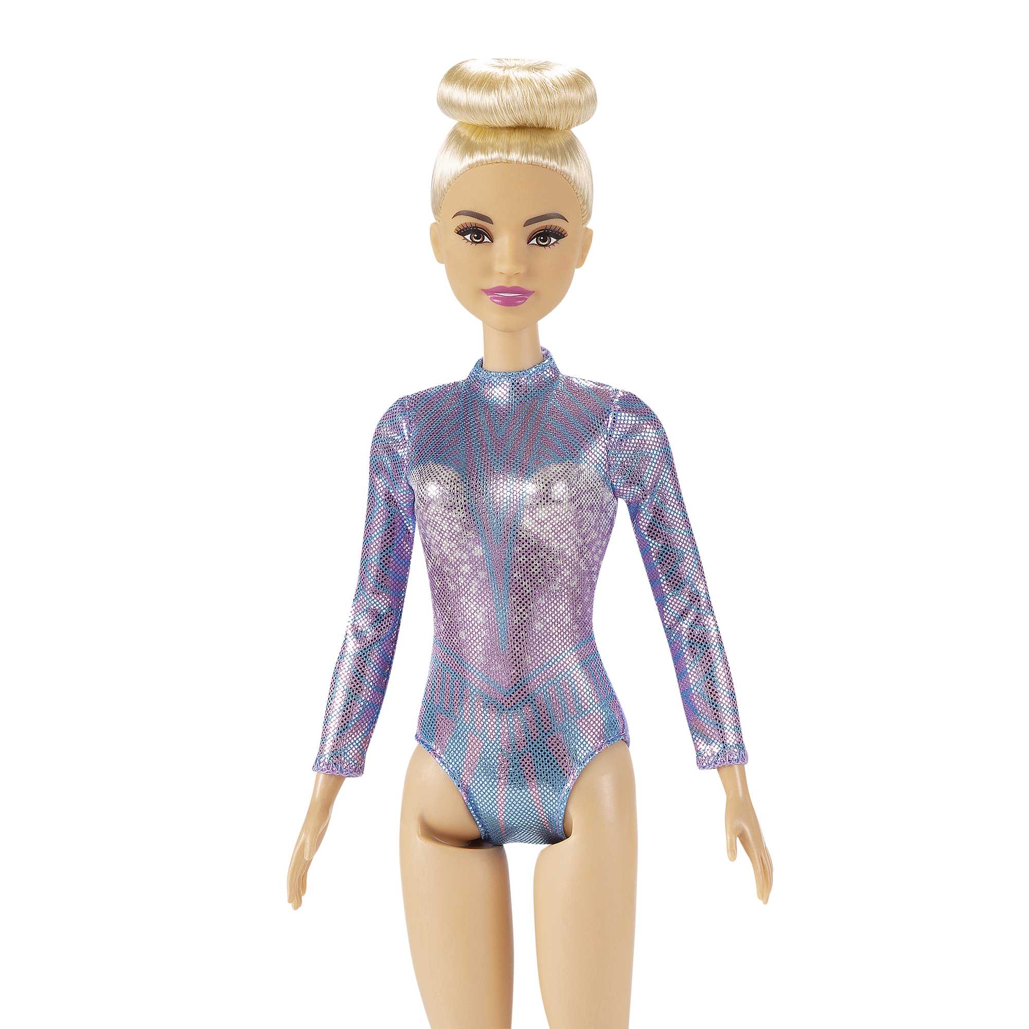 Barbie Rhythmic Gymnast Blonde Doll (12-In/30.40-Cm), Leotard & Accessories