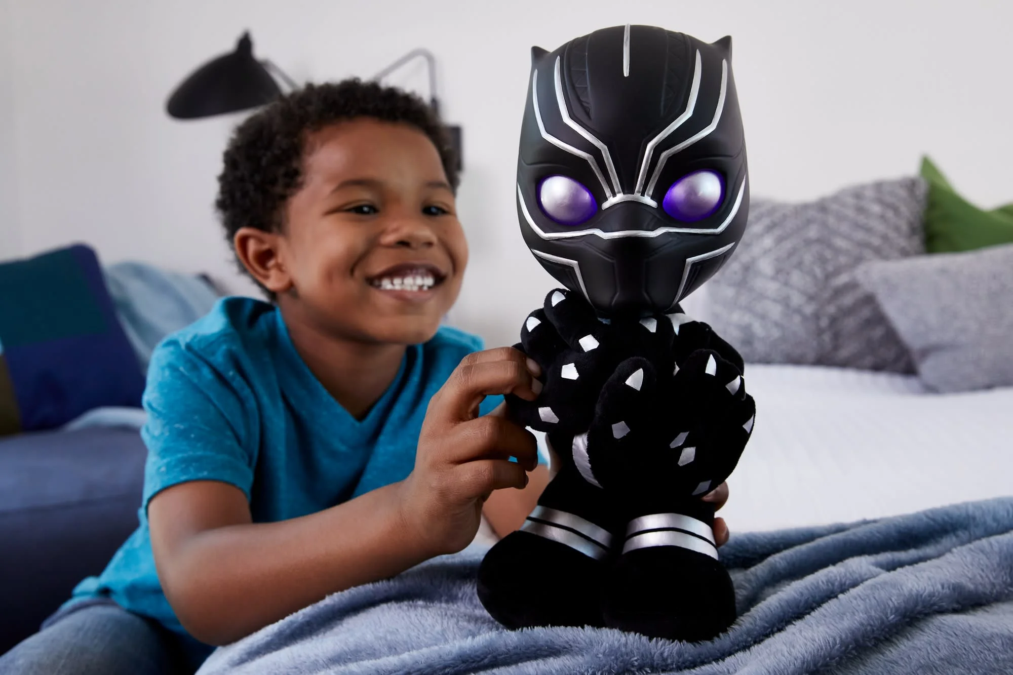 Marvel Black Panther Heart Of Wakanda Plush Figure With Light And Sound