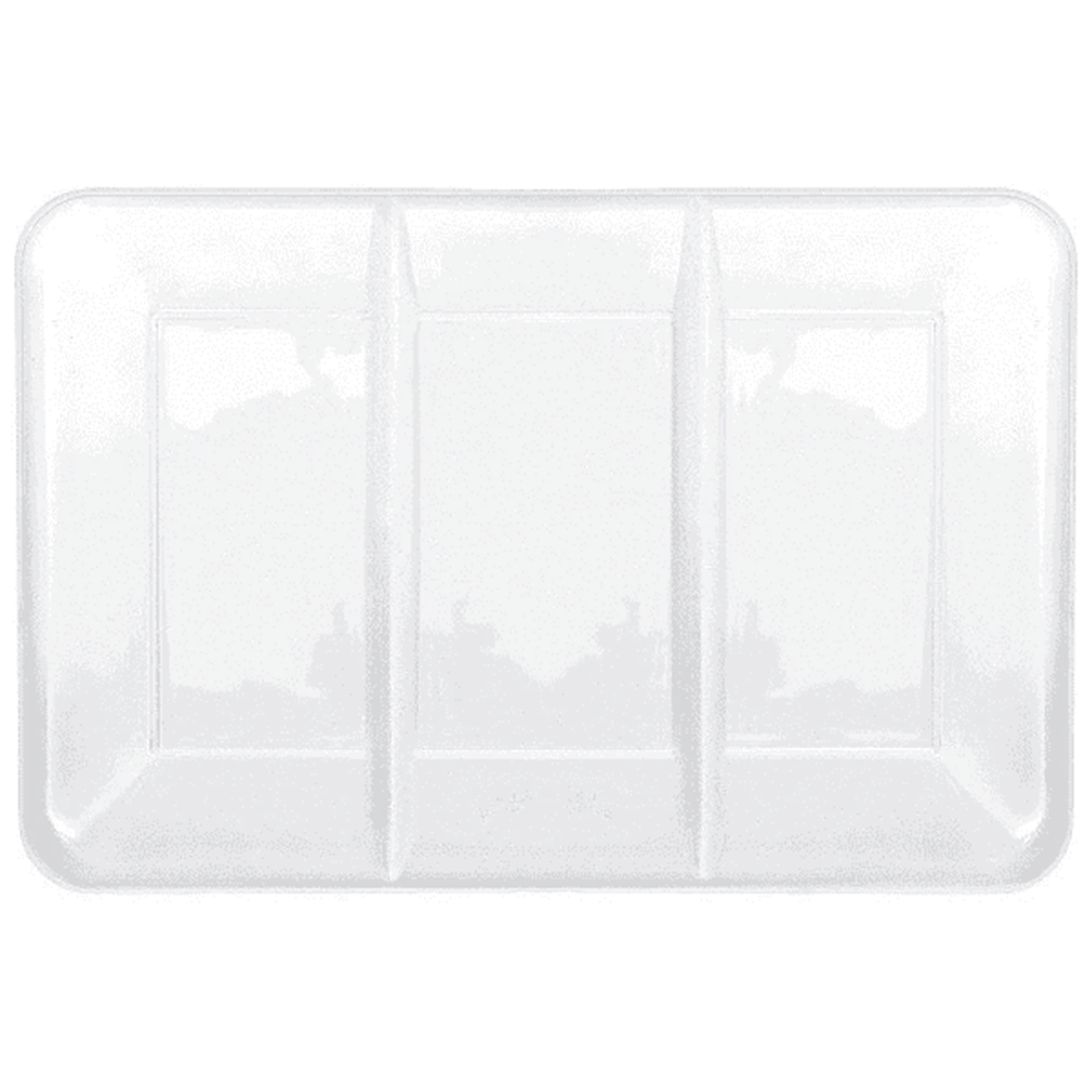 Compartment Tray White 9.5 inch x14 inch 1ct