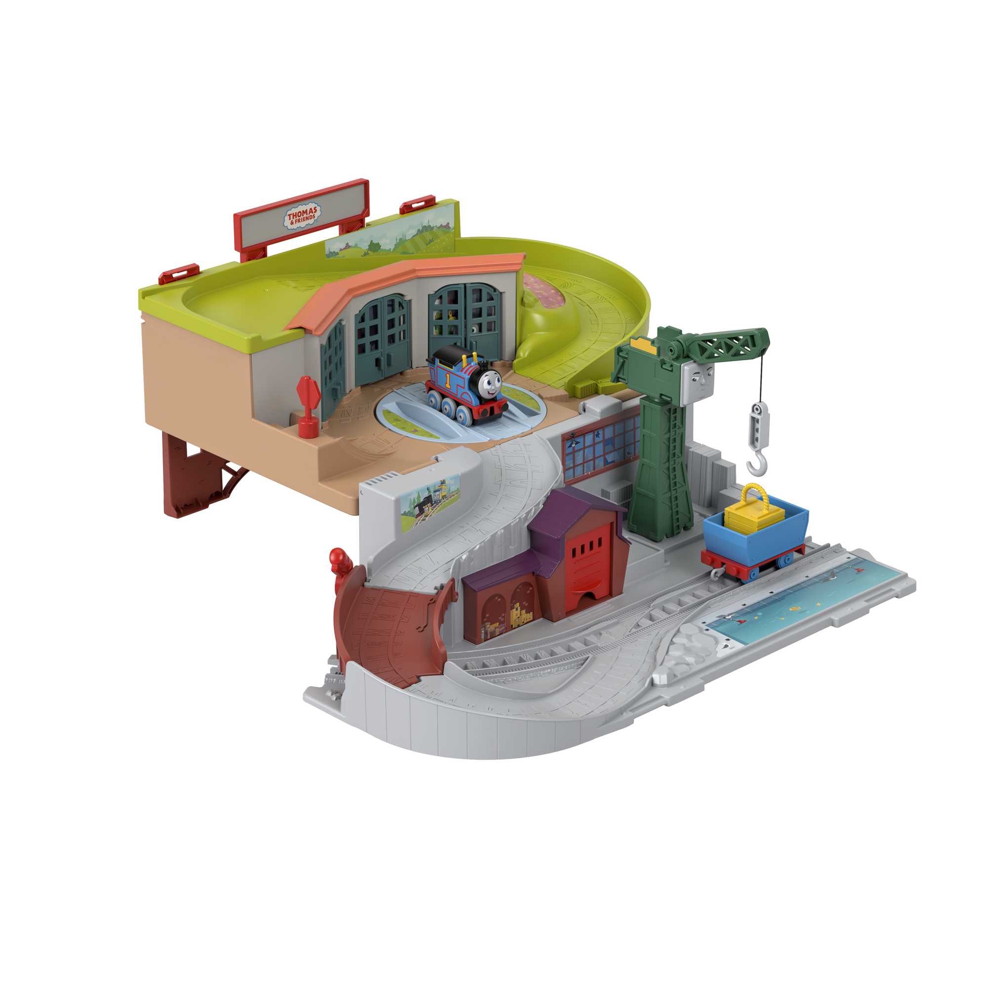 Thomas & Friends Sodor Take-Along Train Set, Portable Track Playset