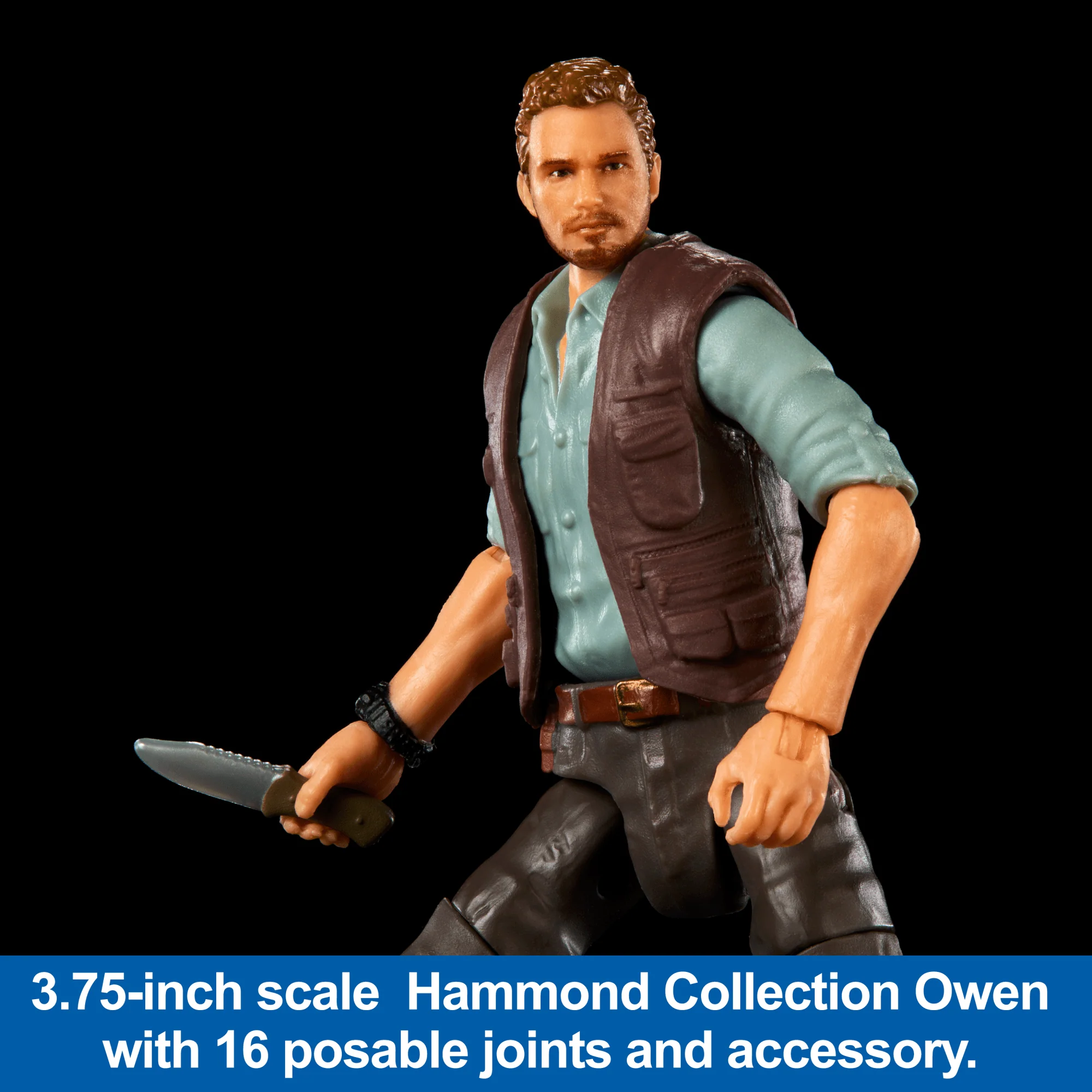 Jurassic World Hammond Collection Owen Grady Action Figure Toy With Accessories