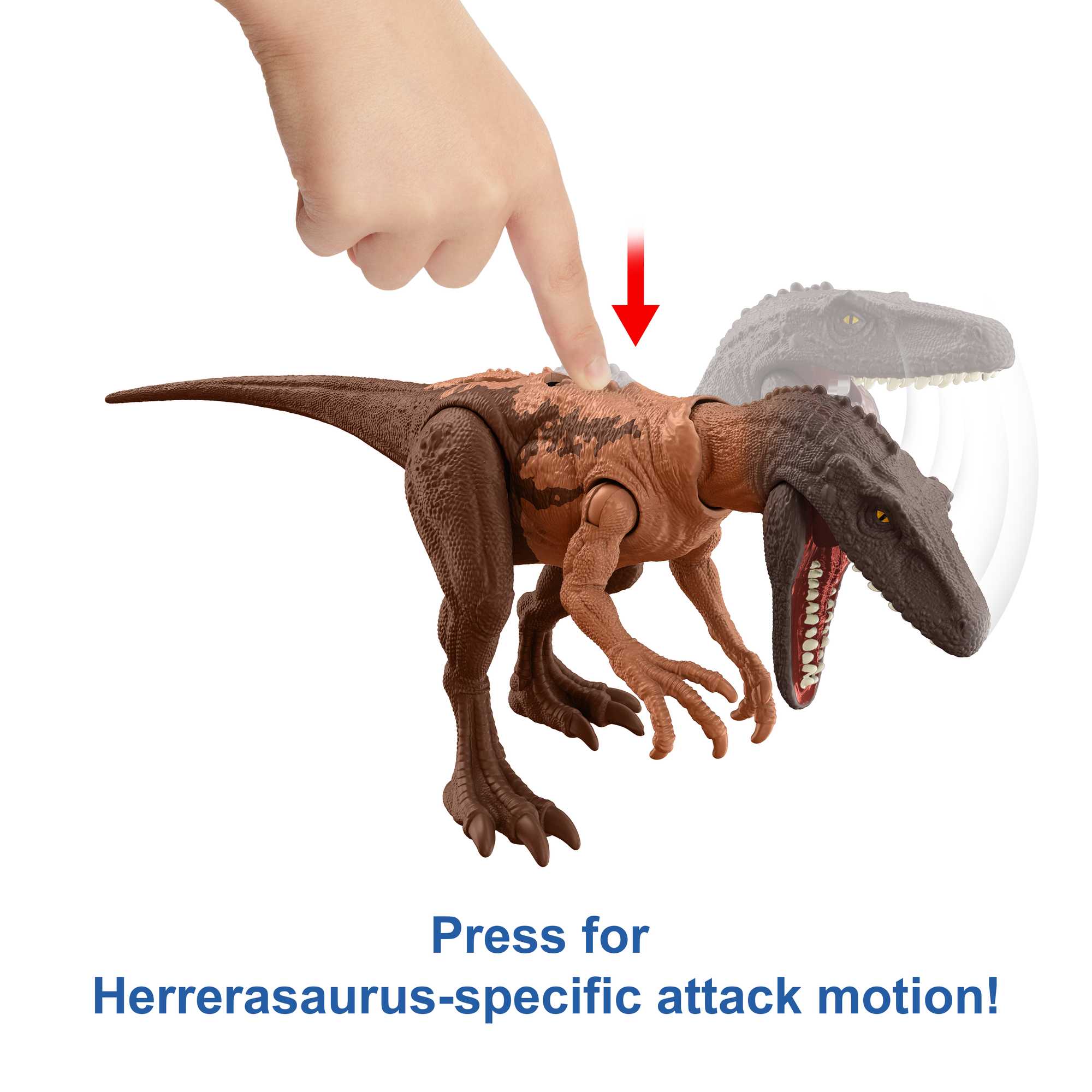 Jurassic World Strike Attack Dinosaur Toy With Single Strike Action, Authentic Posable Design