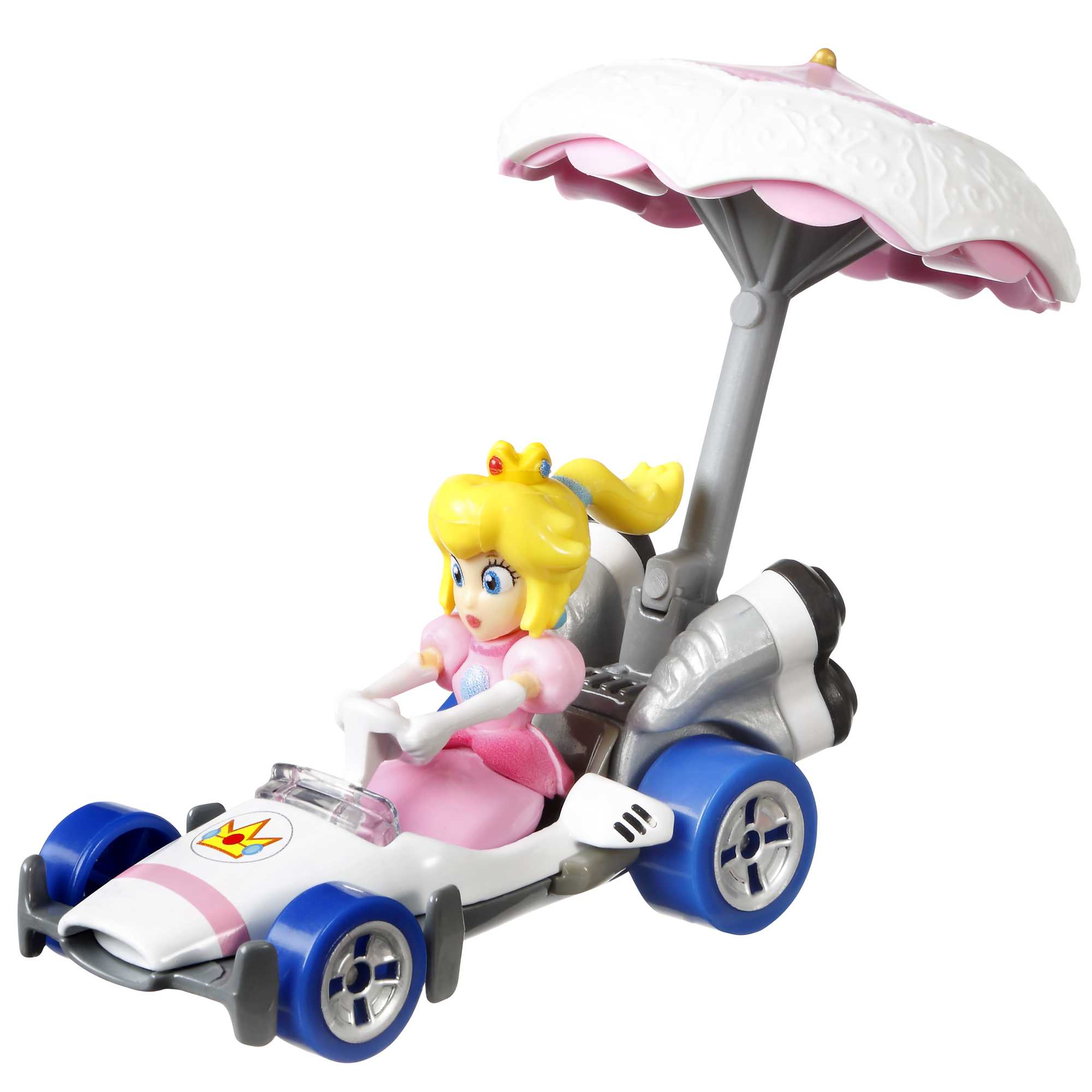 Hot Wheels Mario Kart Princess Peach B-Dasher And Peach Parasol