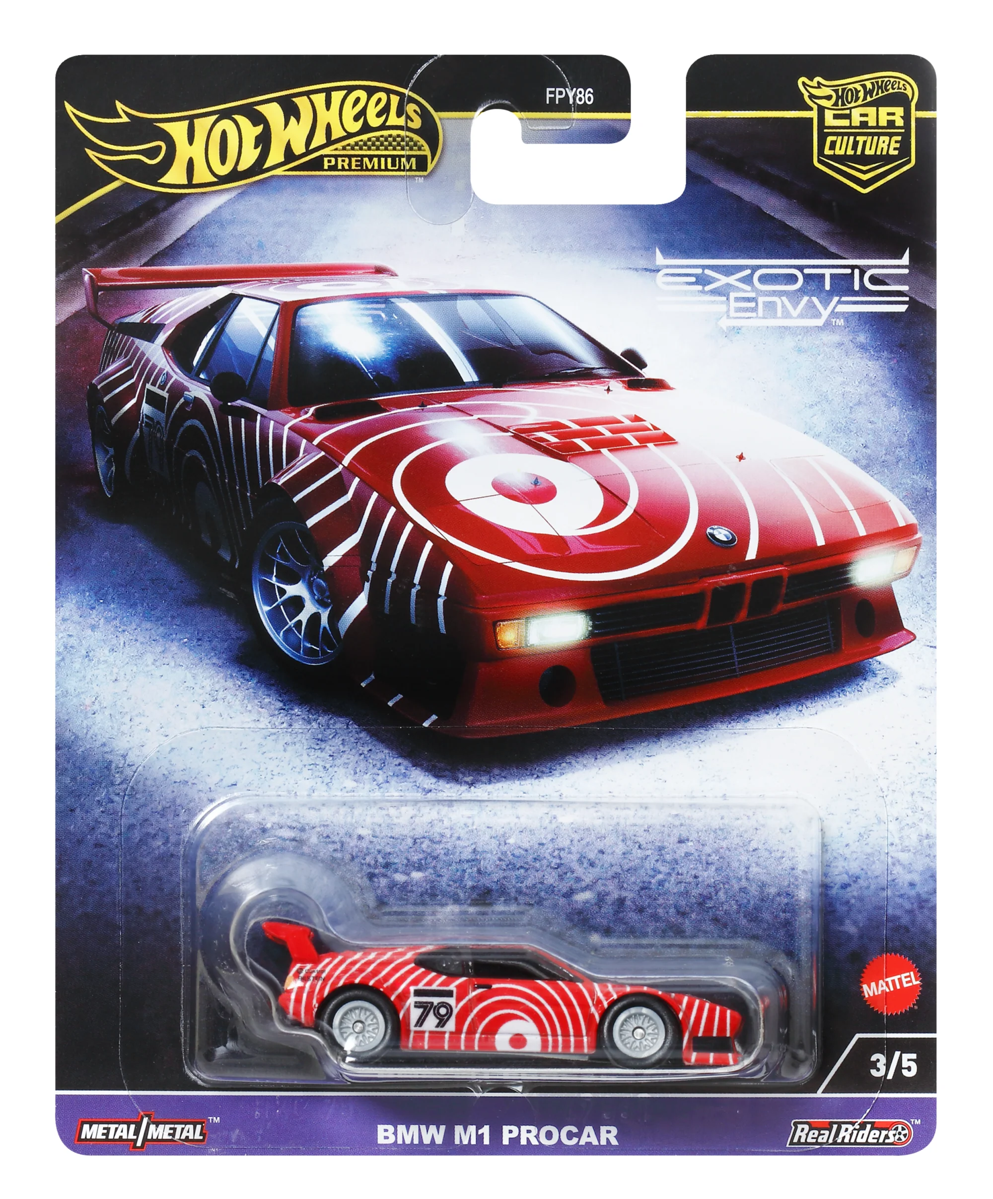 Hot Wheels Car Culture Circuit Legends Exotic Envy BMW M1 Procar For 3 Years Old & Up