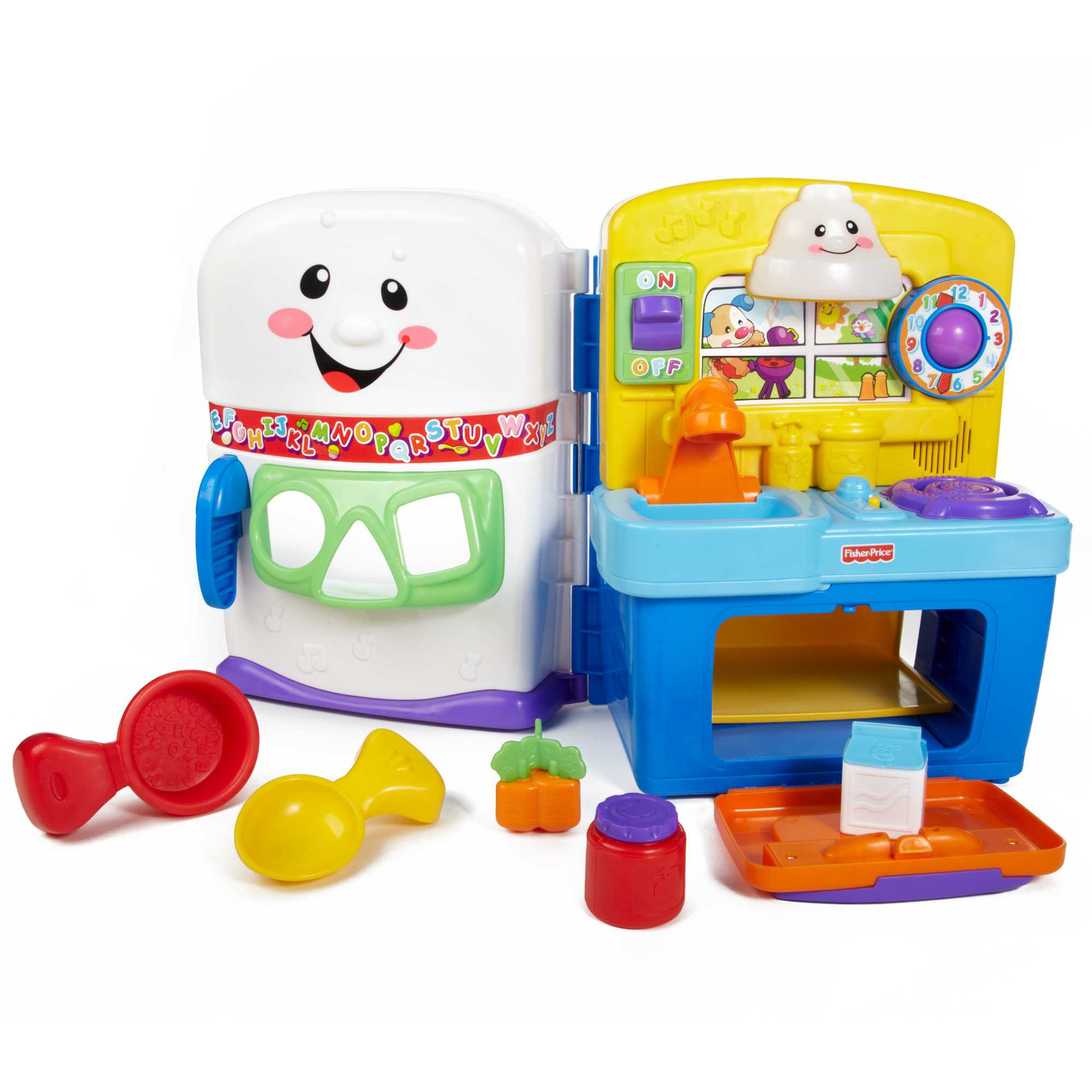 Fisher-Price Laugh & Learn Learning Kitchen Toddler Playset With Music Lights & Bilingual Content