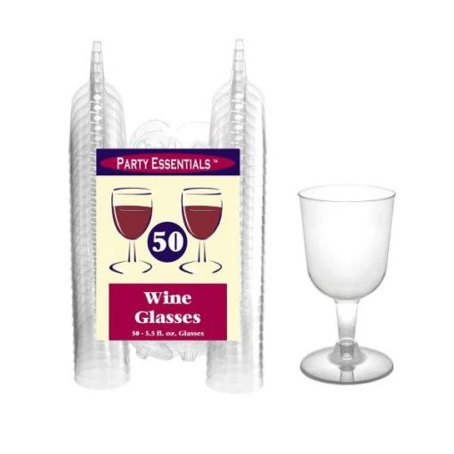 Wine Glasse 2pc 5.5oz 50ct - Clear