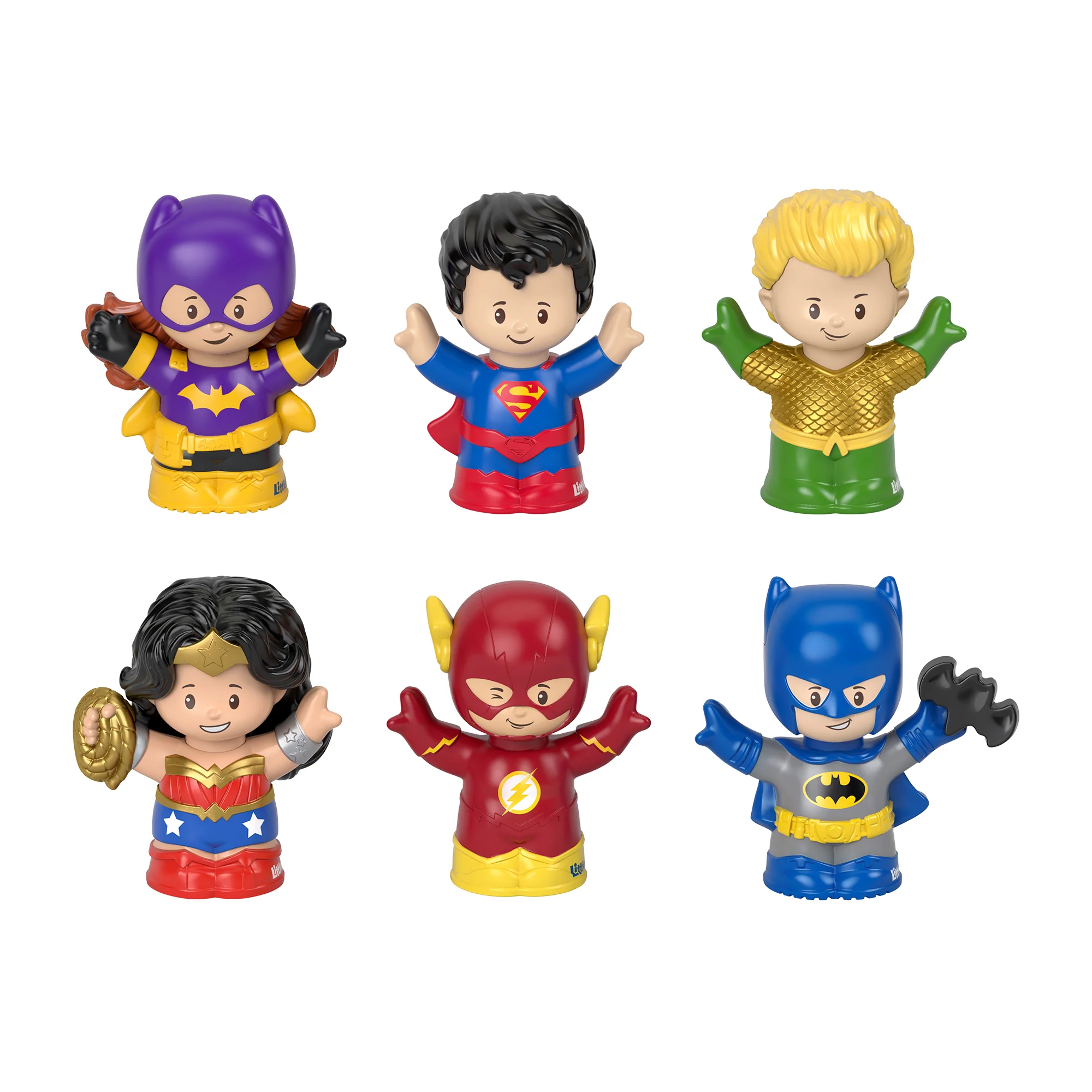 Fisher-Price Little People DC Super Friends Crime-Fighting Figure Pack, 6 Toddler Toys
