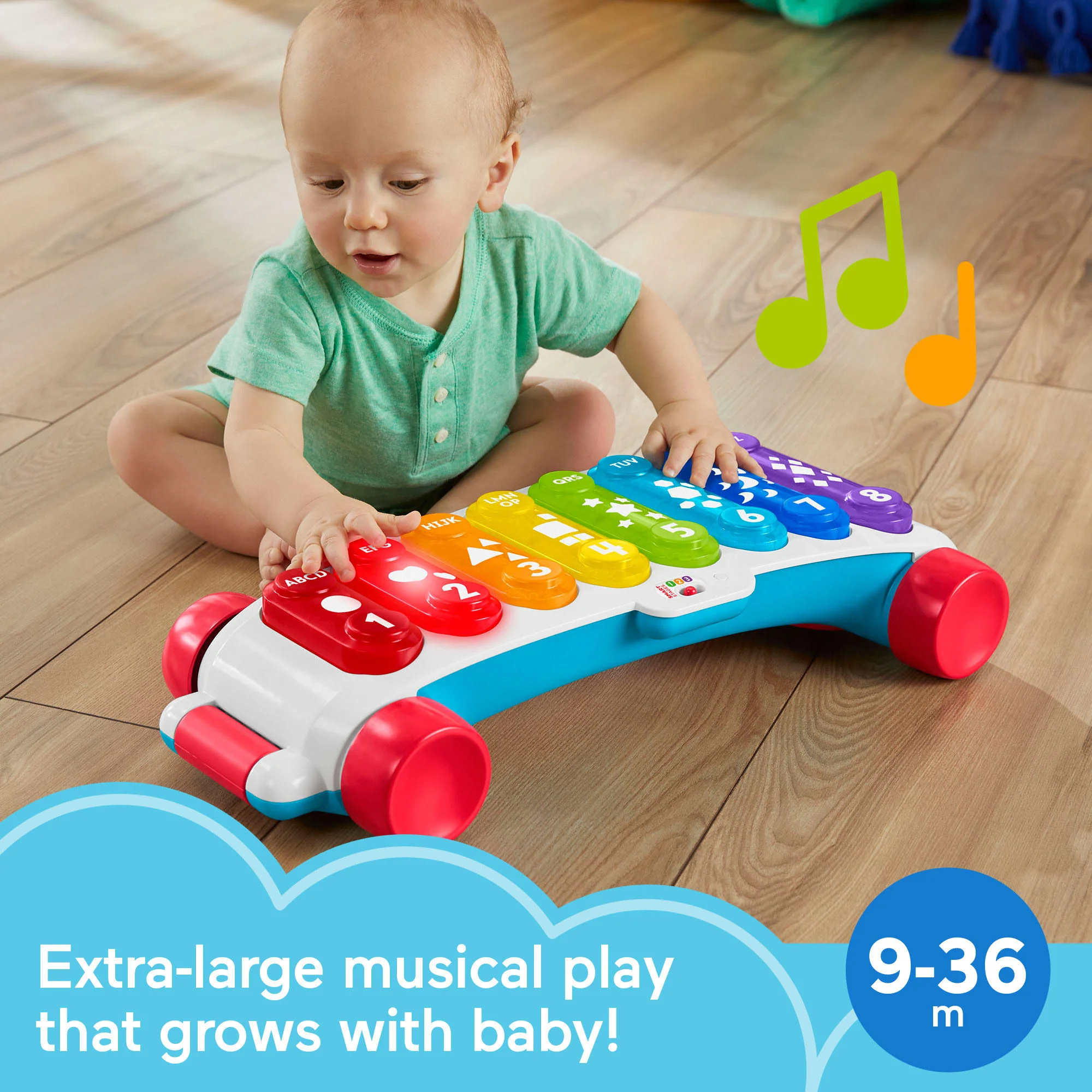 Fisher-Price Giant Light-Up Xylophone Electronic Learning Toy For Infants And Toddlers