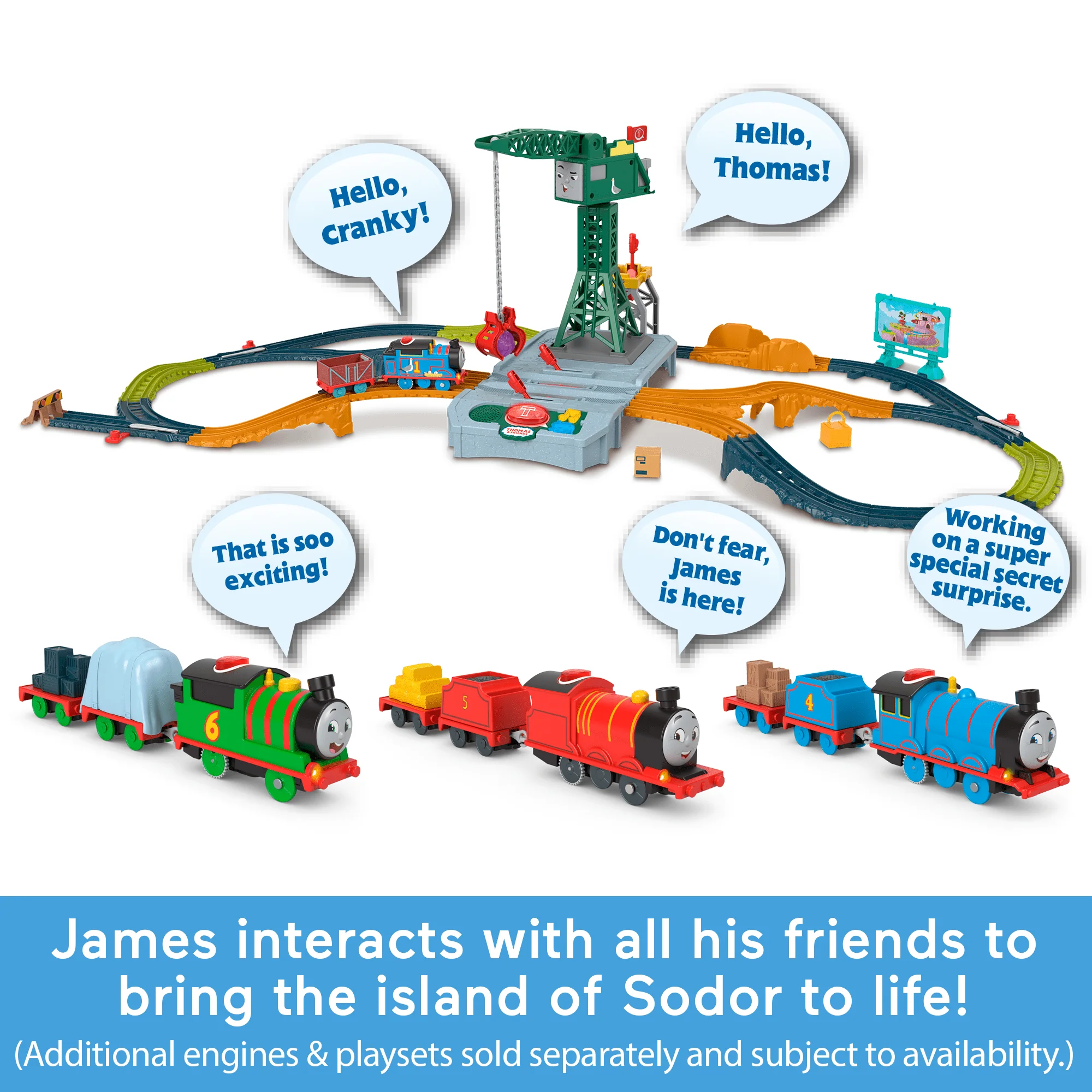 Thomas & Friends Talking Toy Trains Collection Of Motorized Engines With Sounds, Styles May Vary