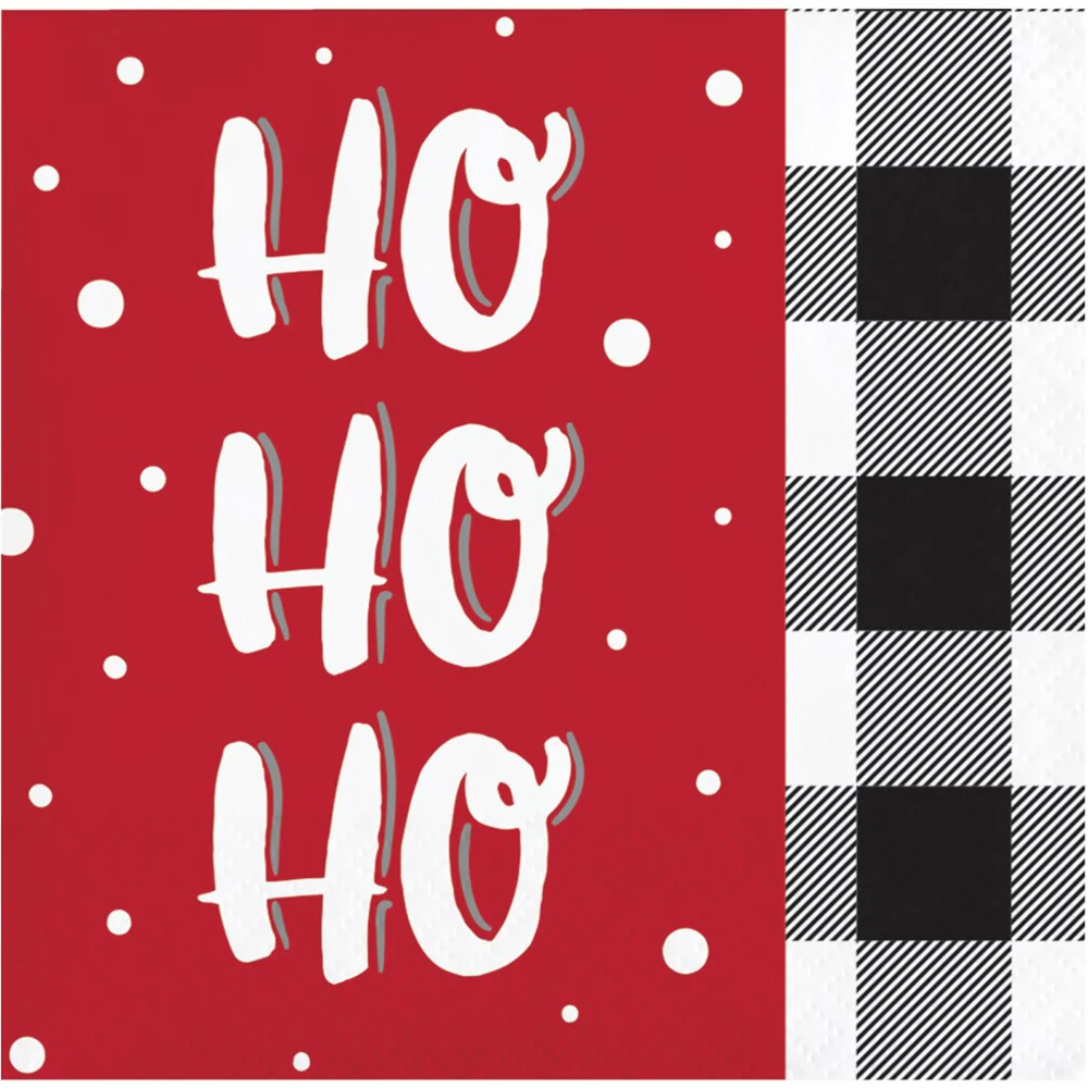 Santa Fun Beverage Napkin 16ct