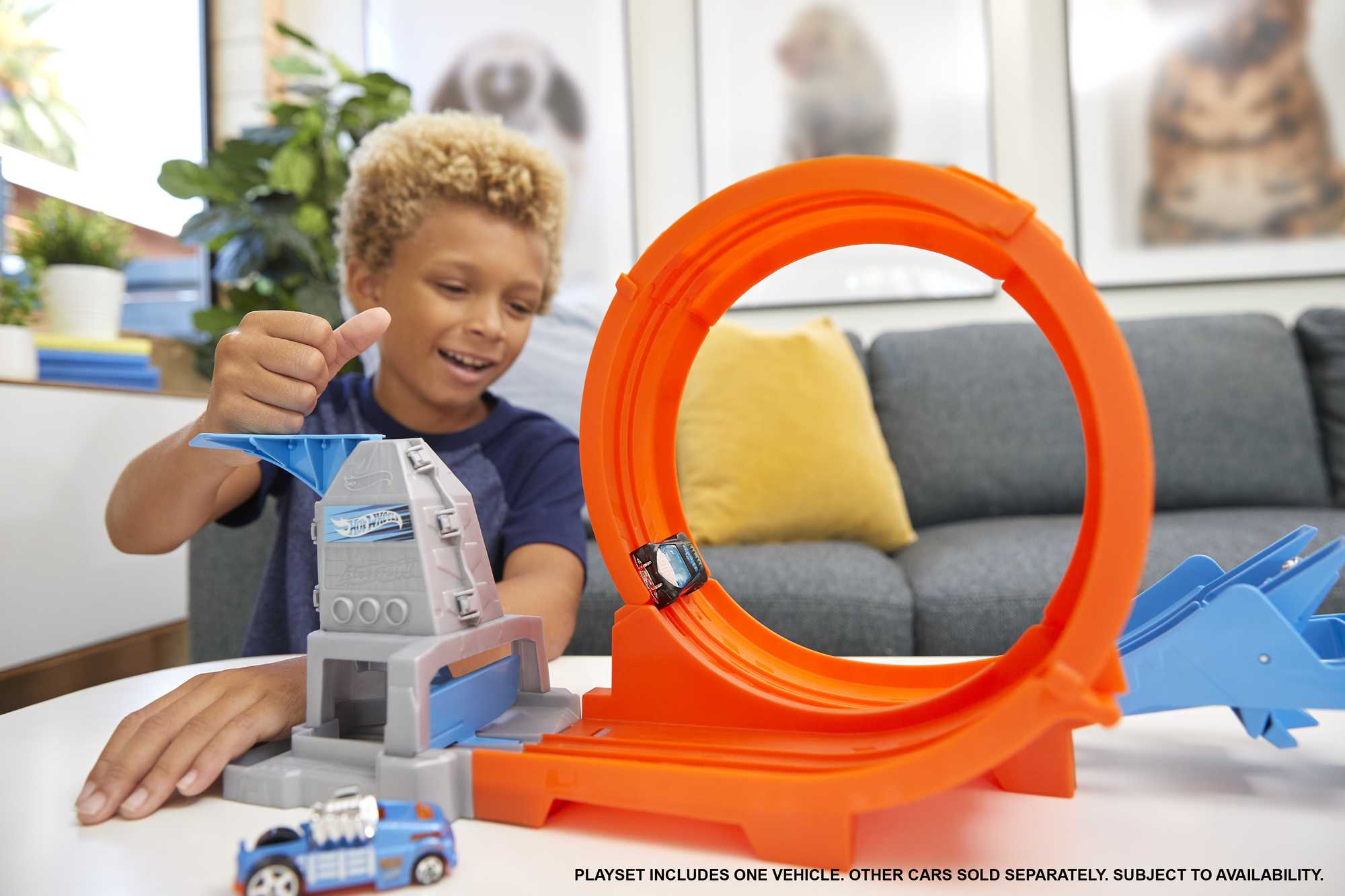 Hot Wheels Loop Stunt Champion Track Set For Kids 4 Years Old & Older