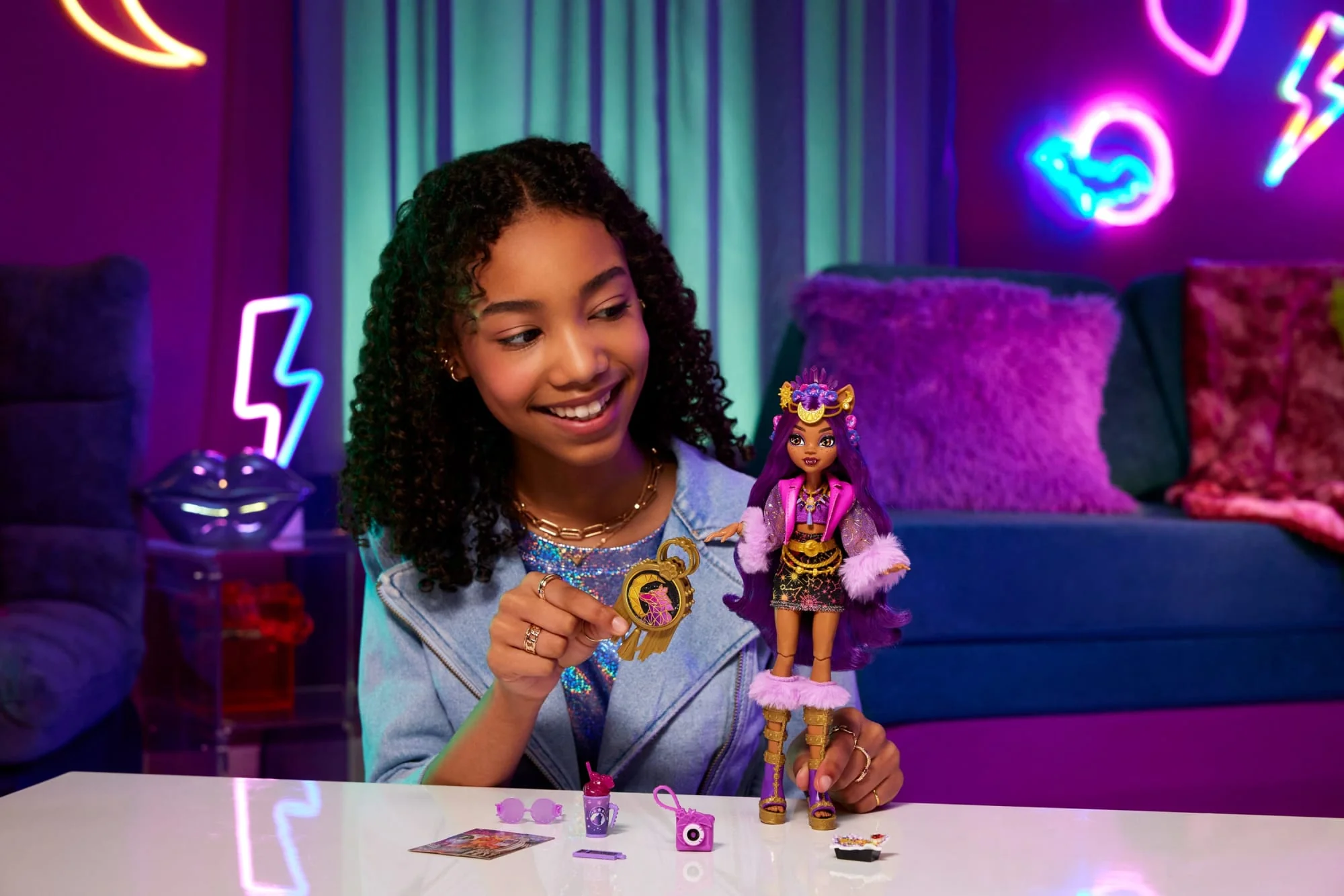Monster High Monster Fest Clawdeen Wolf Fashion Doll With Festival Outfit, Band Poster And Accessories