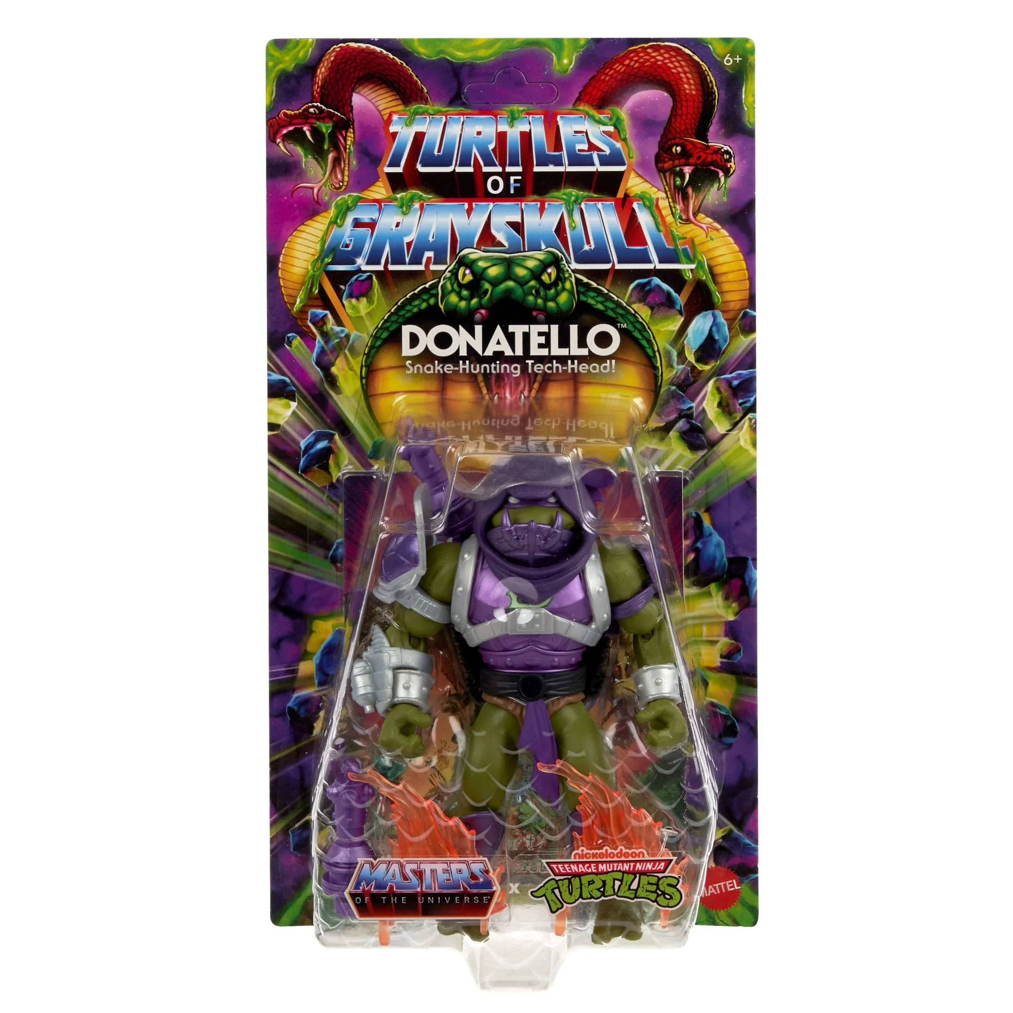 Masters Of Universe Origins Turtles Of Grayskull Donatello Action Figure, TMNT MOTU Reptile Wars Toy