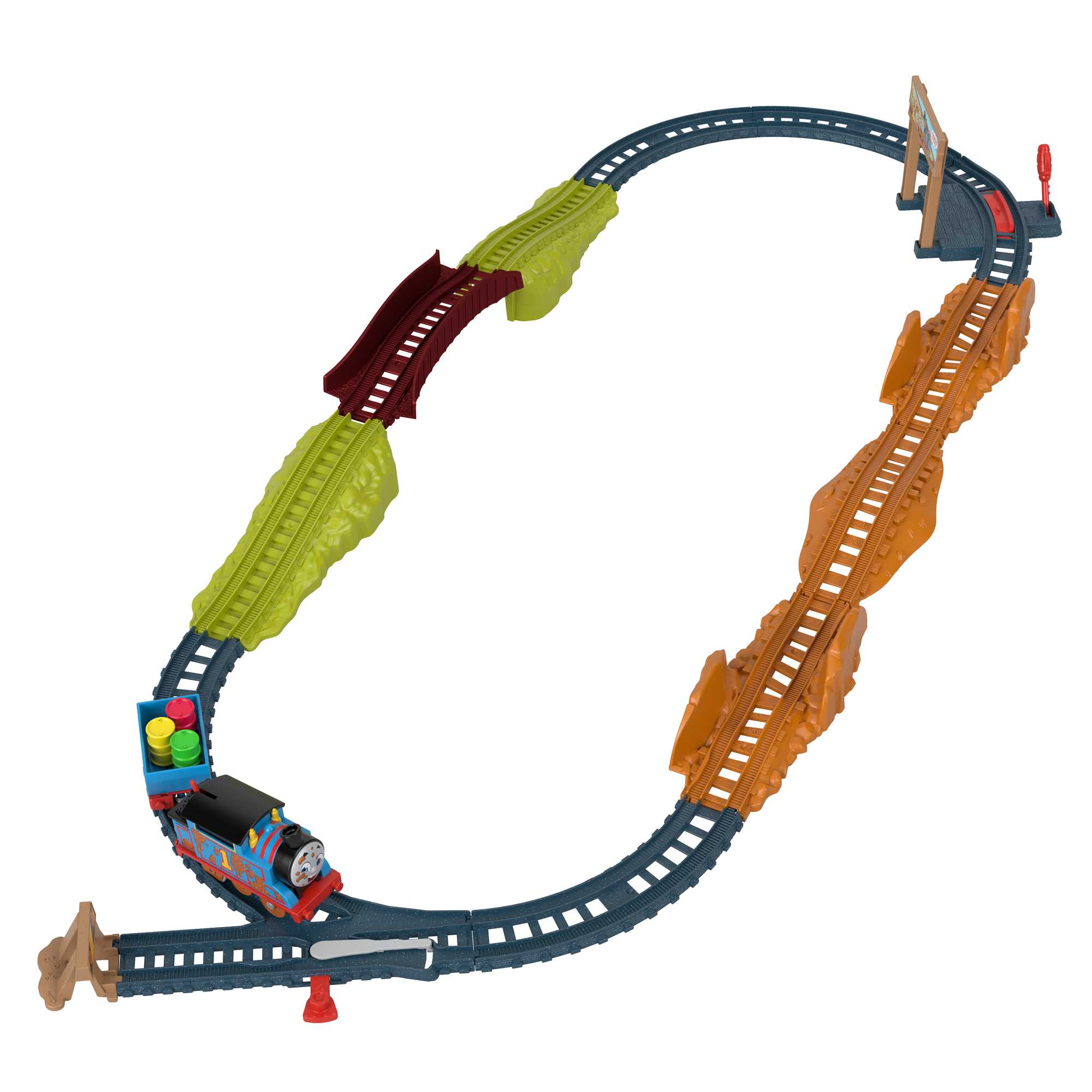 Thomas And Friends Muddy Adventure Train Set, Bumpy Track Set With Motorized Thomas Engine
