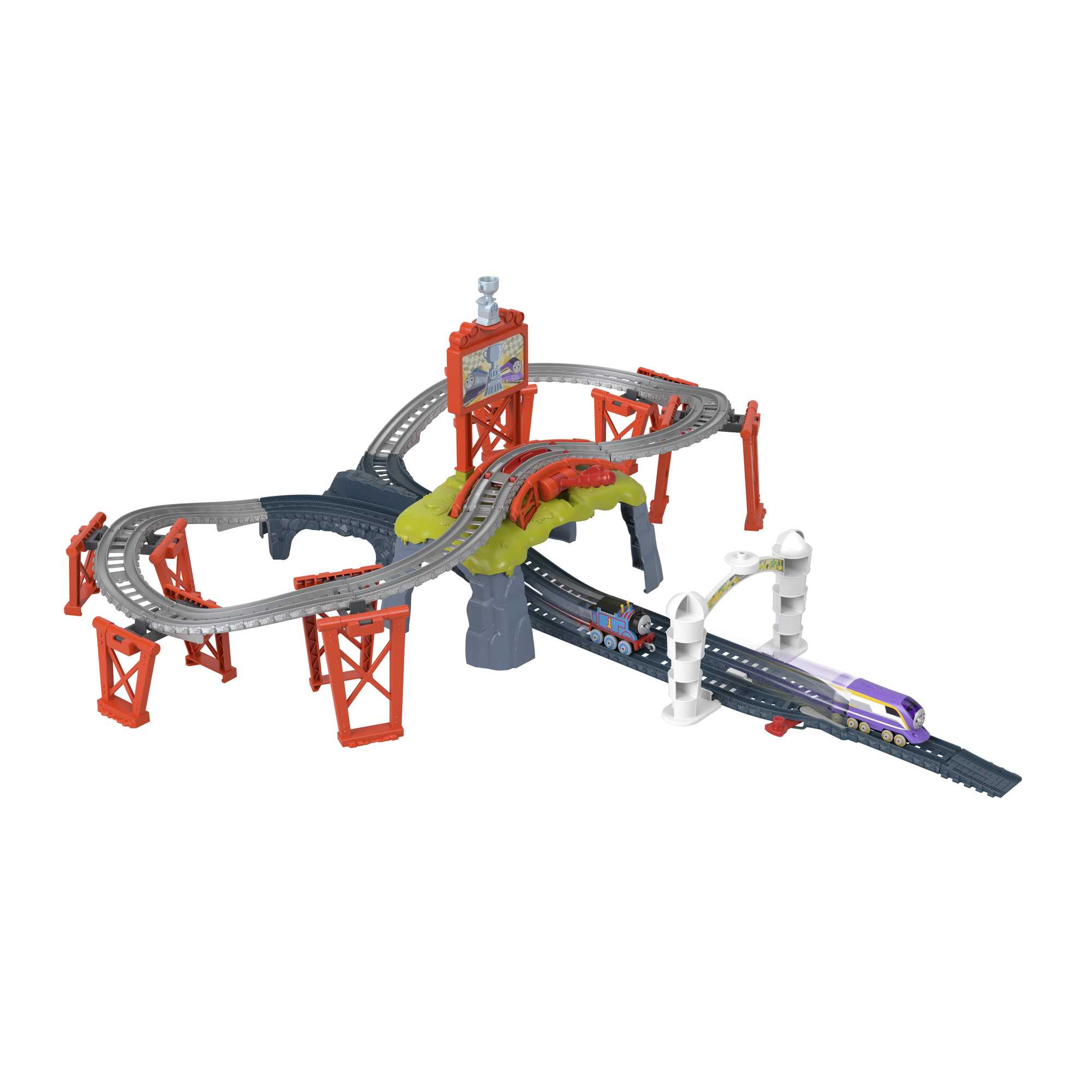 Thomas & Friends Race For the Sodor Cup Set With Thomas & Kana Push-Along Engines & Track