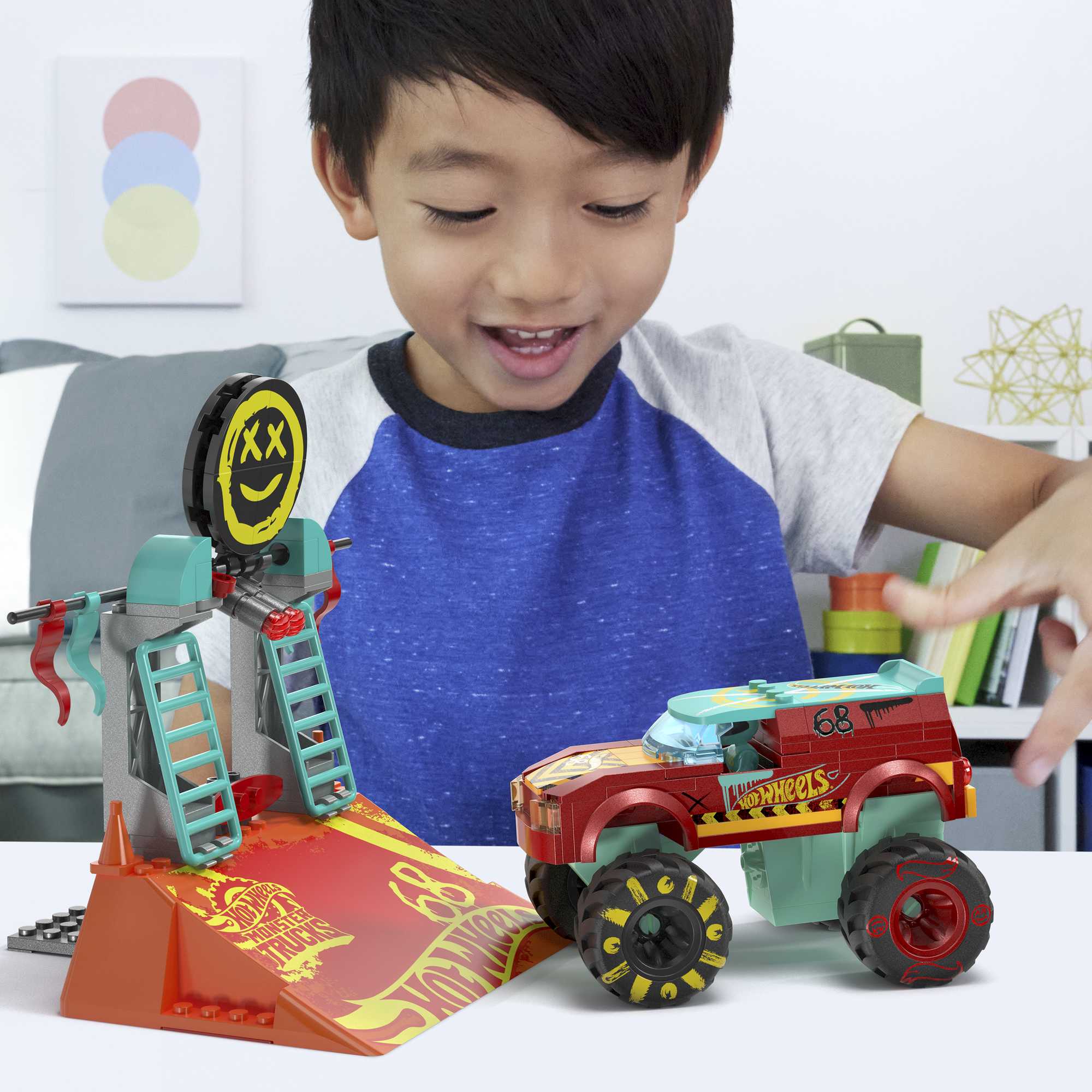 MEGA Hot Wheels Demo Derby Extreme Trick Course Monster Truck Building Toy (151 Pieces)