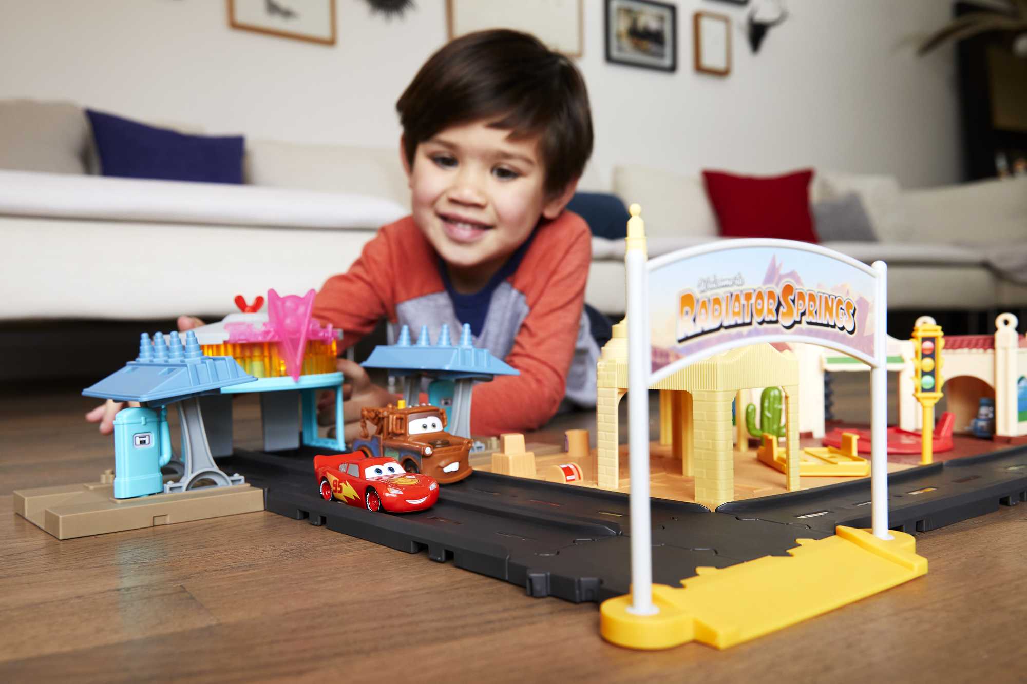 Disney And Pixar Cars Toys, On The Road Radiator Springs Tour Playset