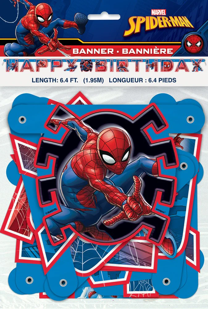 Spiderman Birthday Banner