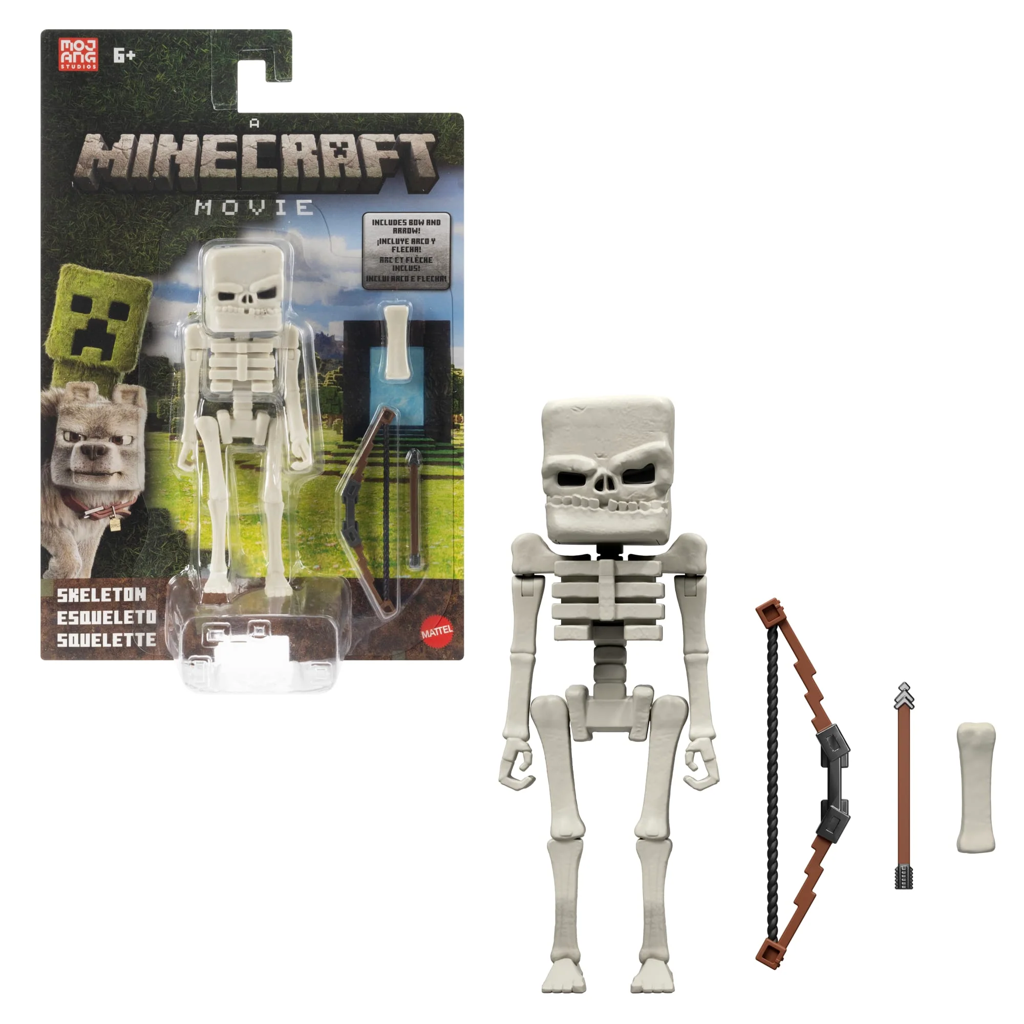 Minecraft-Figurine Articulée Squelette-Taille de 10 Cm et Accessoires