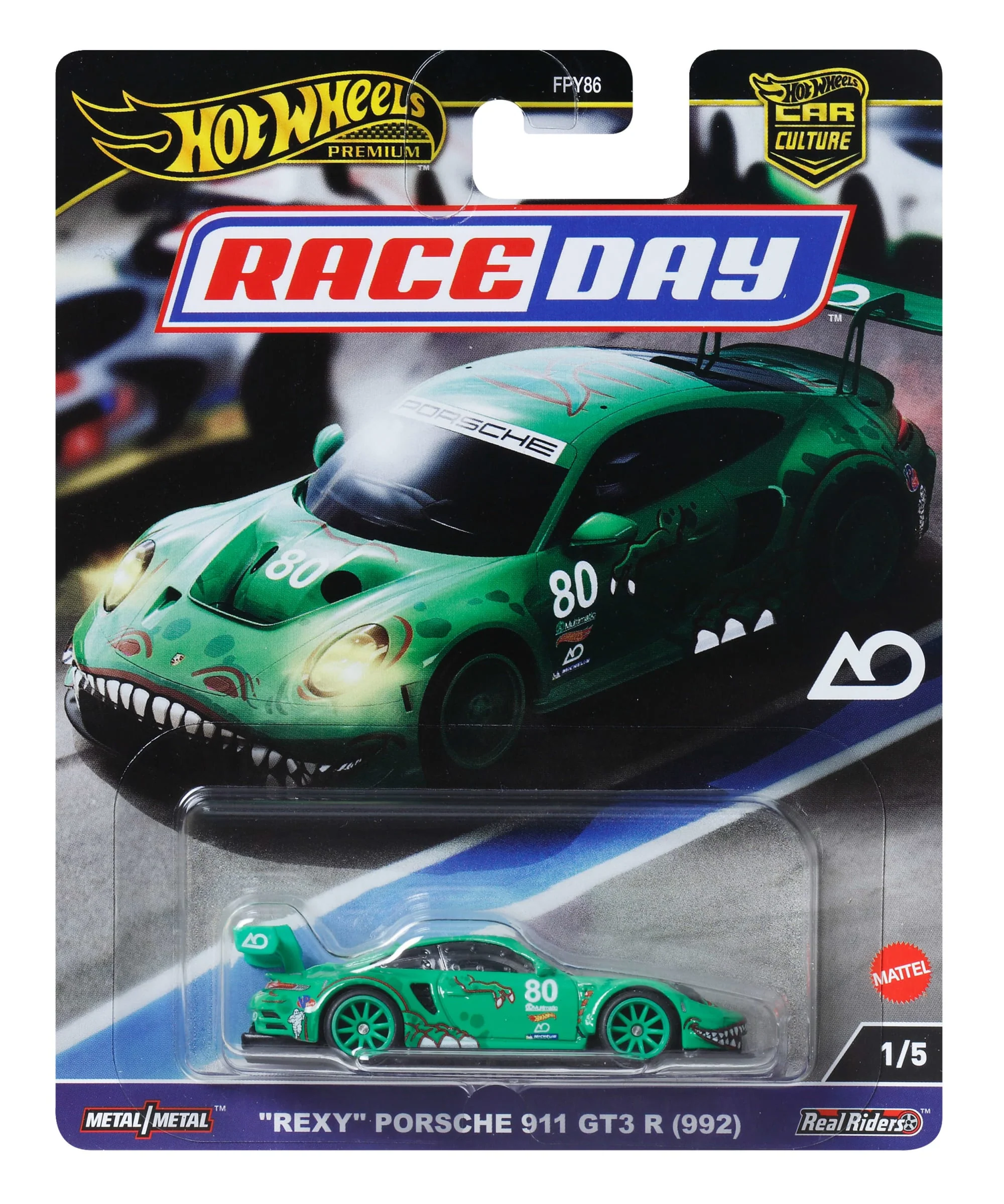 Hot Wheels Premium Car Culture Race Day '23 Porsche 911 GT3 R 1:64 Scale Collectible Toy Vehicle