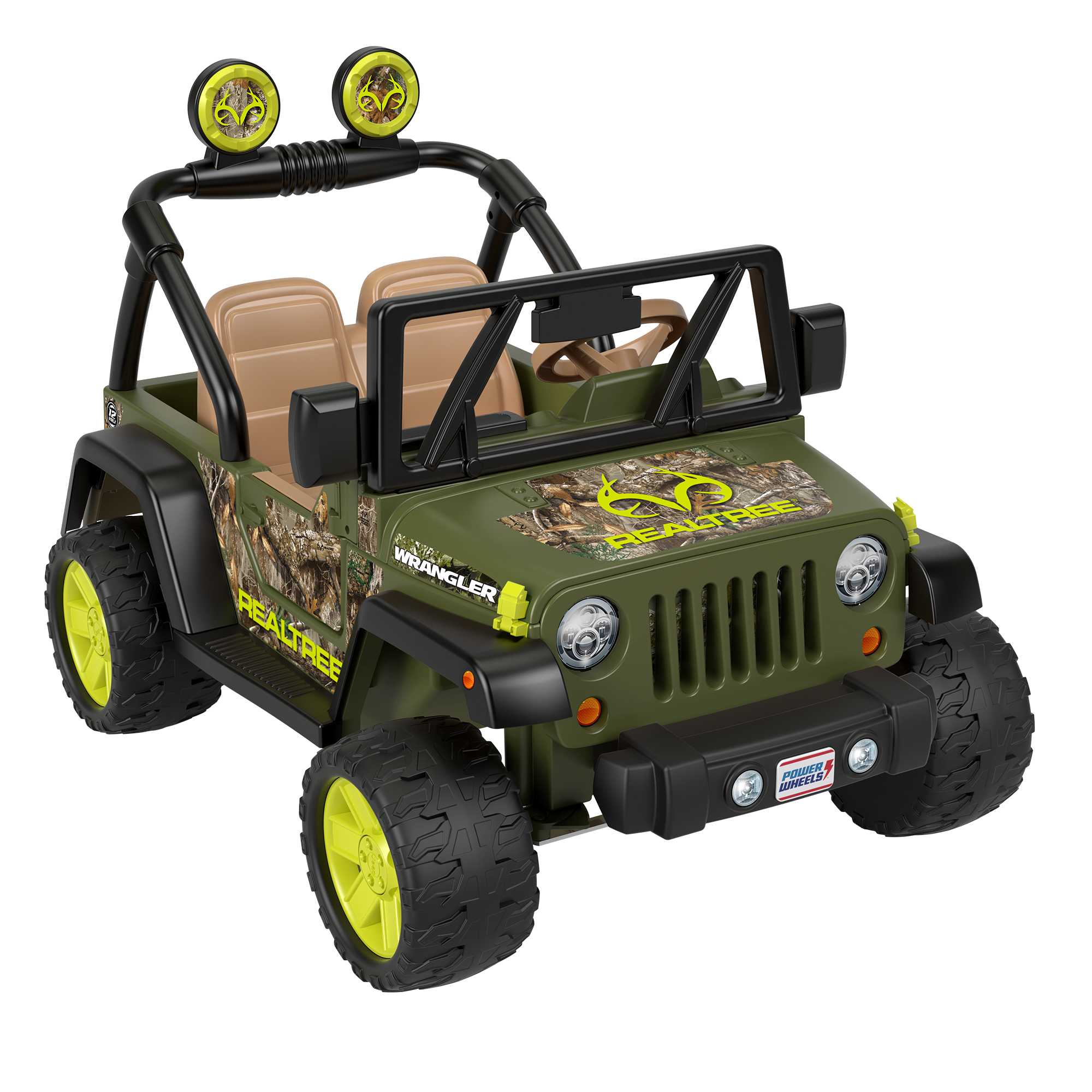 Power Wheels Realtree Jeep Wrangler Battery Powered 12V Ride On Vehicle