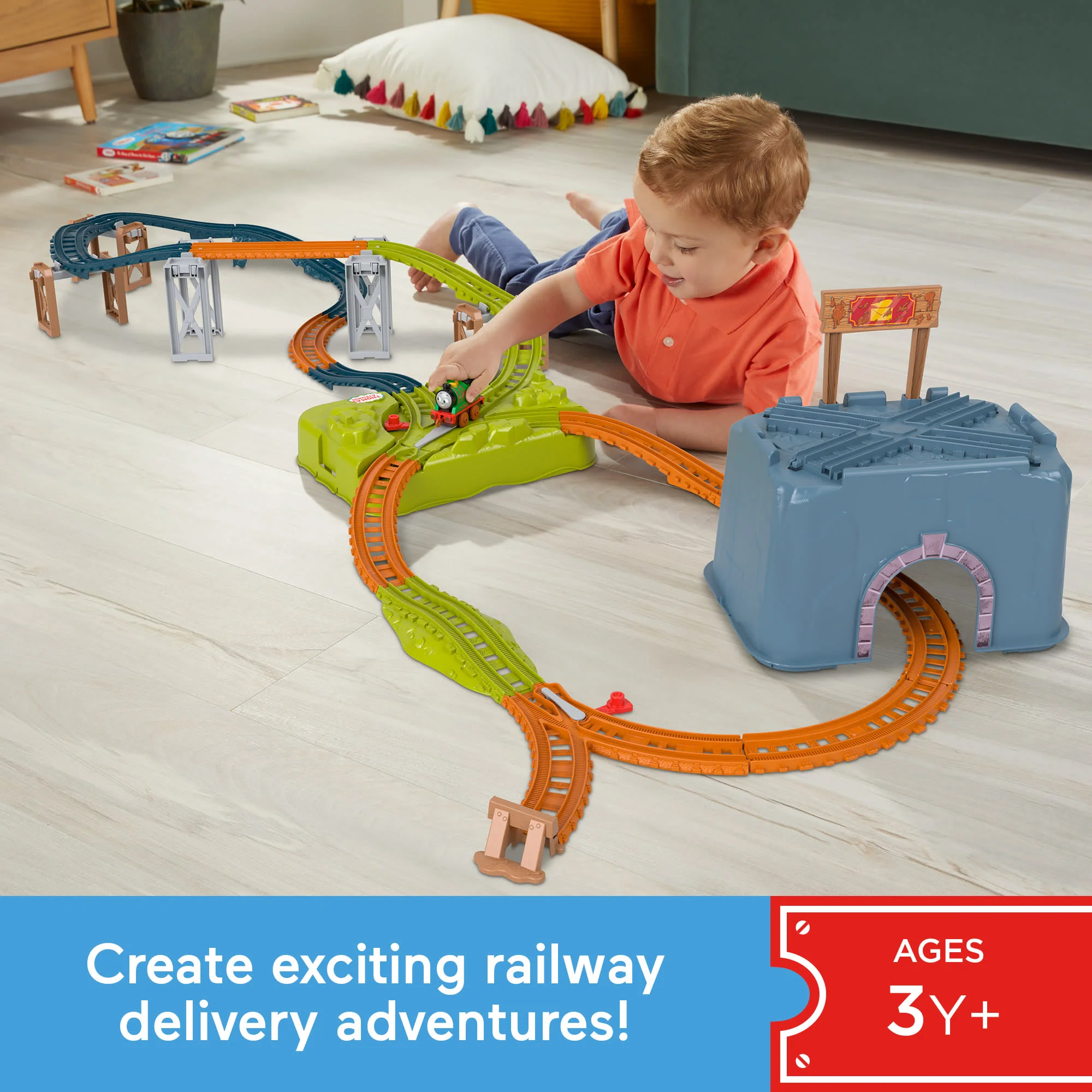 Thomas & Friends Toy Train Set, Percy’S Connect & Build Track Bucket, Preschool Toy