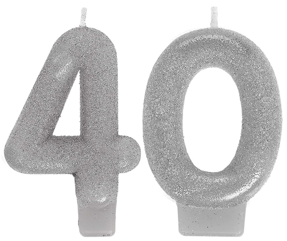Sparkling Celebration Happy Birthday 40 Candle 2ct