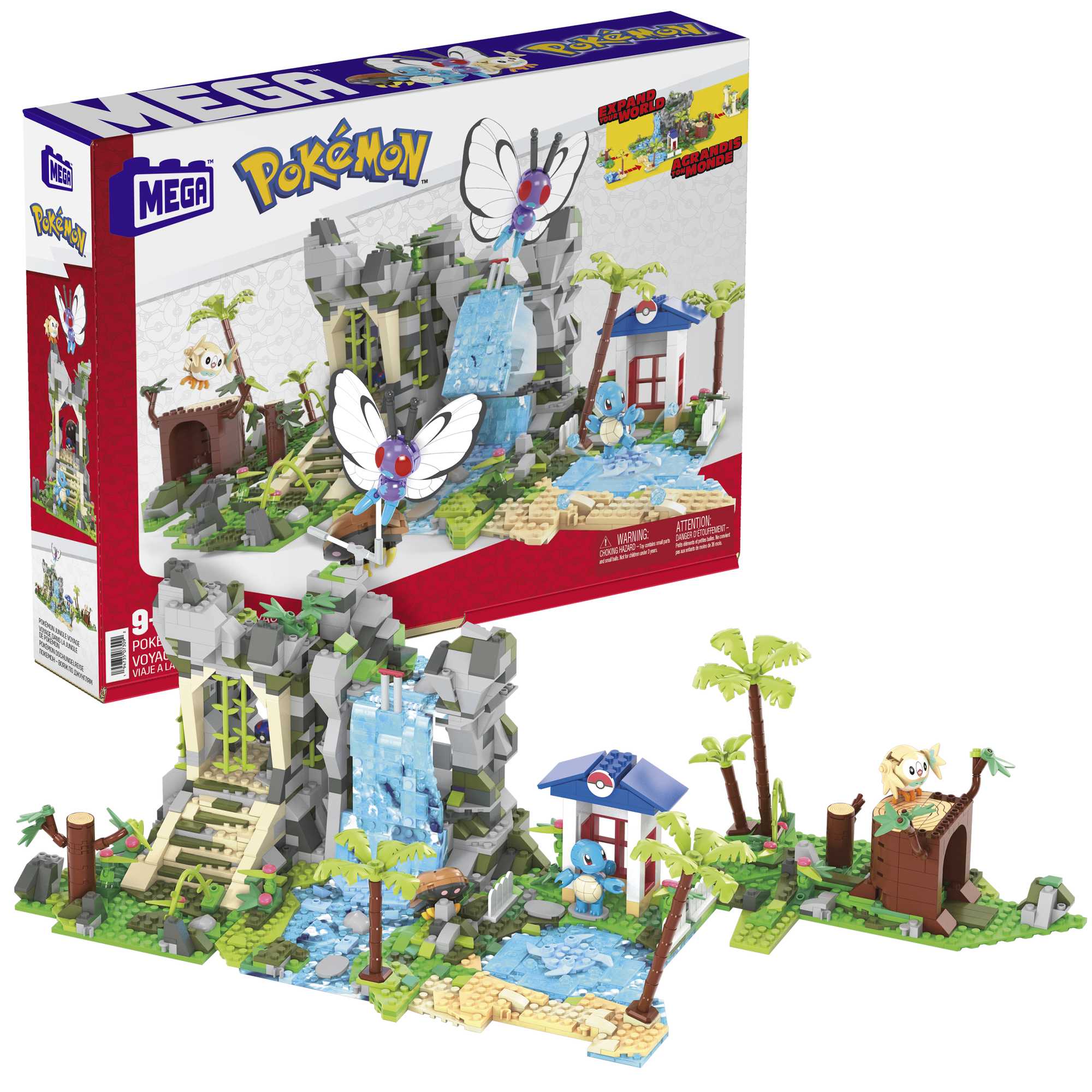 MEGA Pokémon Building Toy Kit Jungle Voyage (1362 Pieces) With 4 Action Figures For Kids