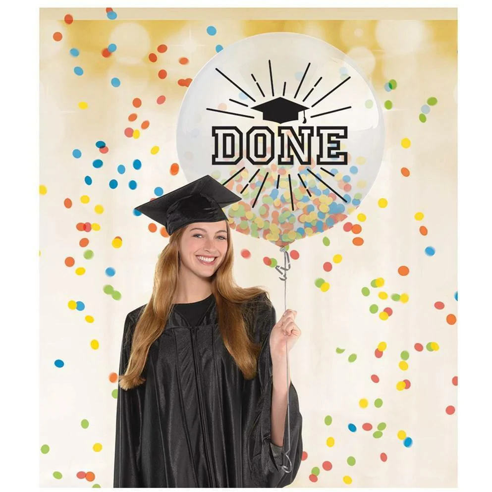 Large Graduation Confetti 24in Latex Balloon
