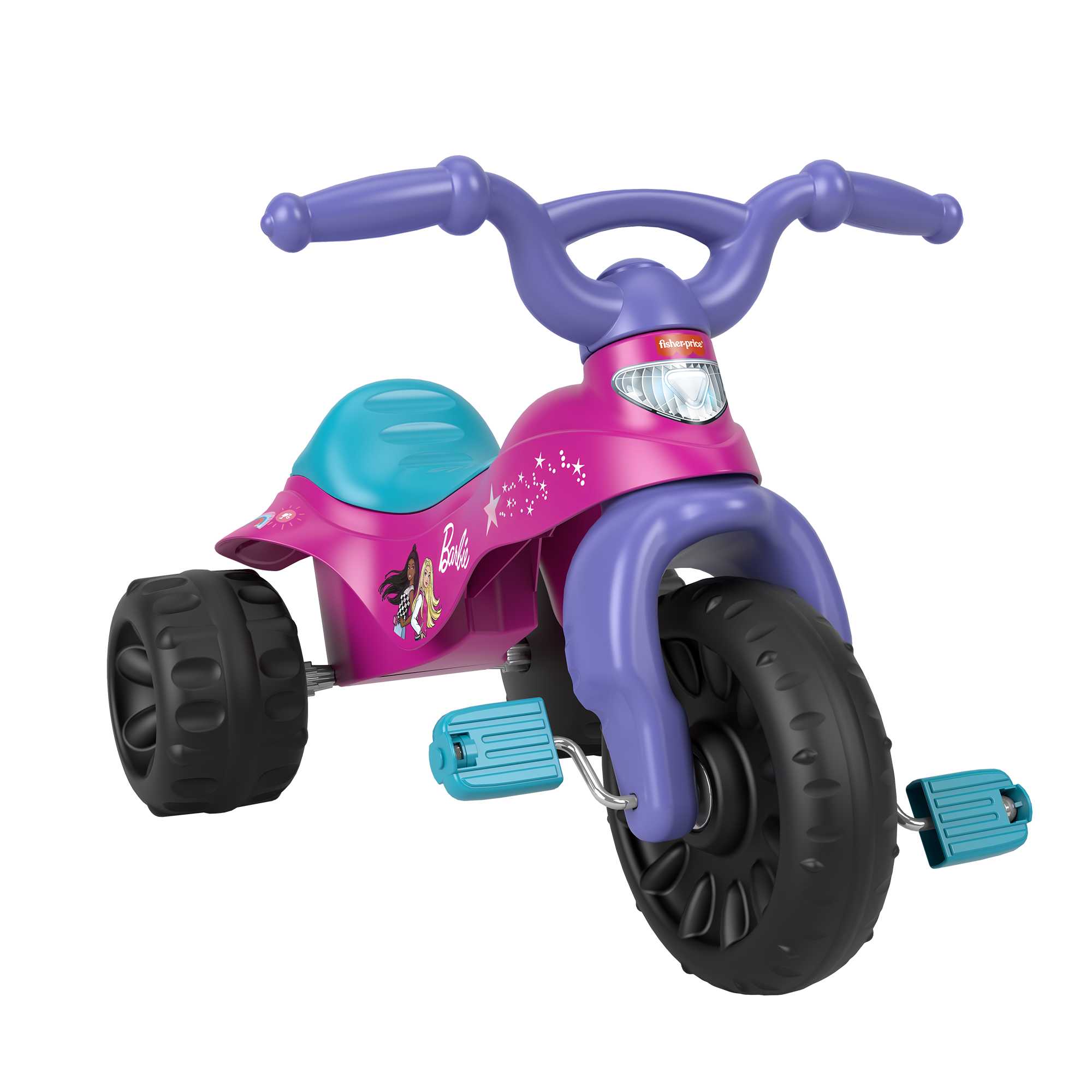 Fisher-Price Barbie Tricycle With Handlebar Grips, Multi-Terrain Tough Trike, Toddler Toy