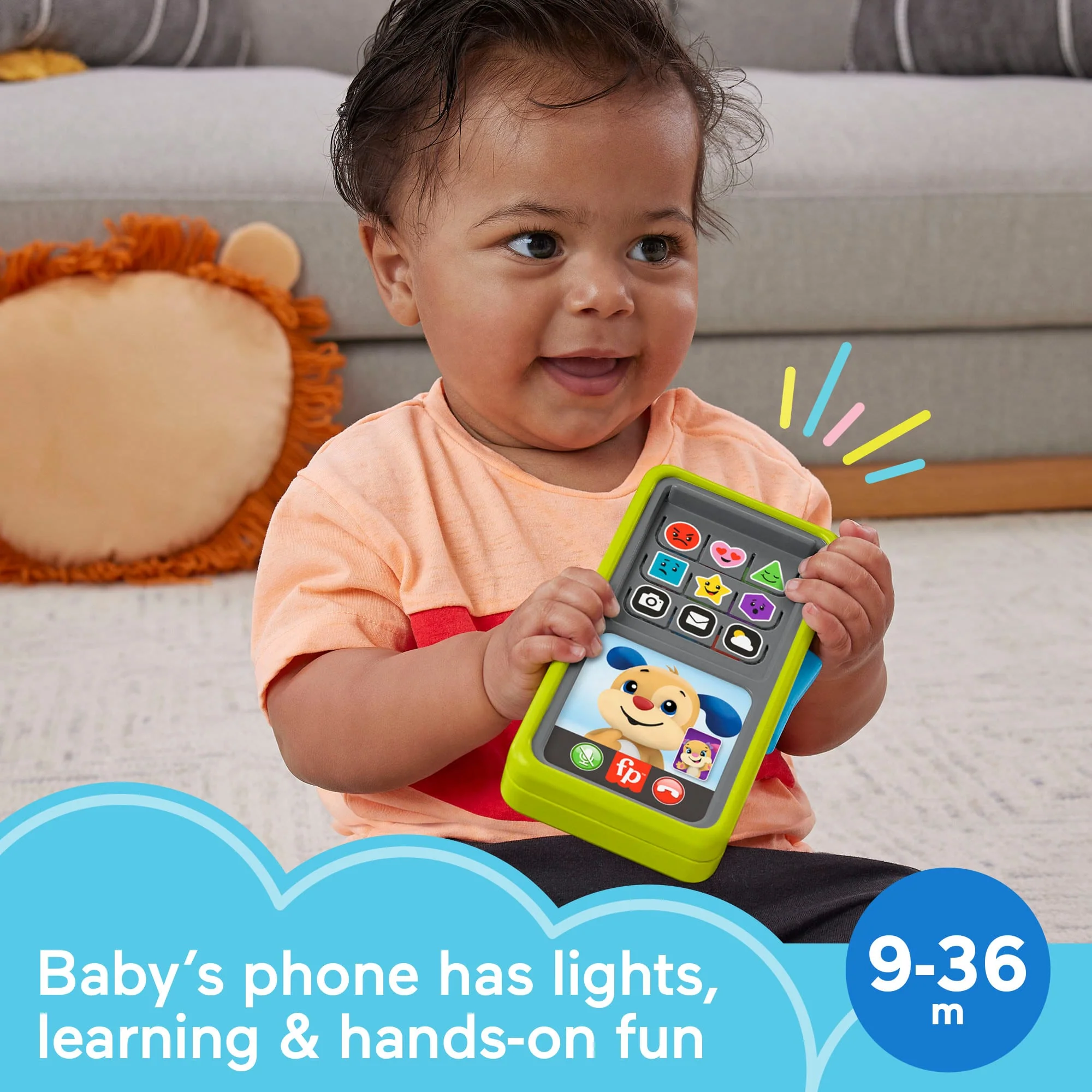 Fisher-Price Laugh & Learn 2-In-1 Slide To Learn Smartphone Musical Toy For Baby & Toddler