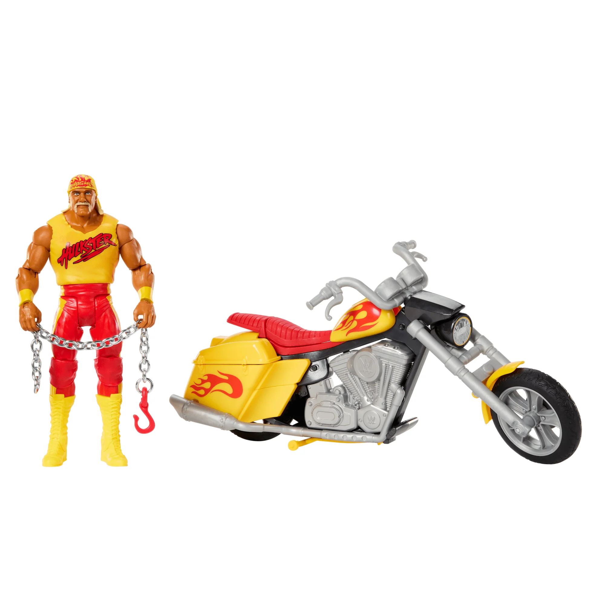 WWE Action Figure Vehicle Wrekkin Python Power Slamcycle With Hulk Hogan Action Figure