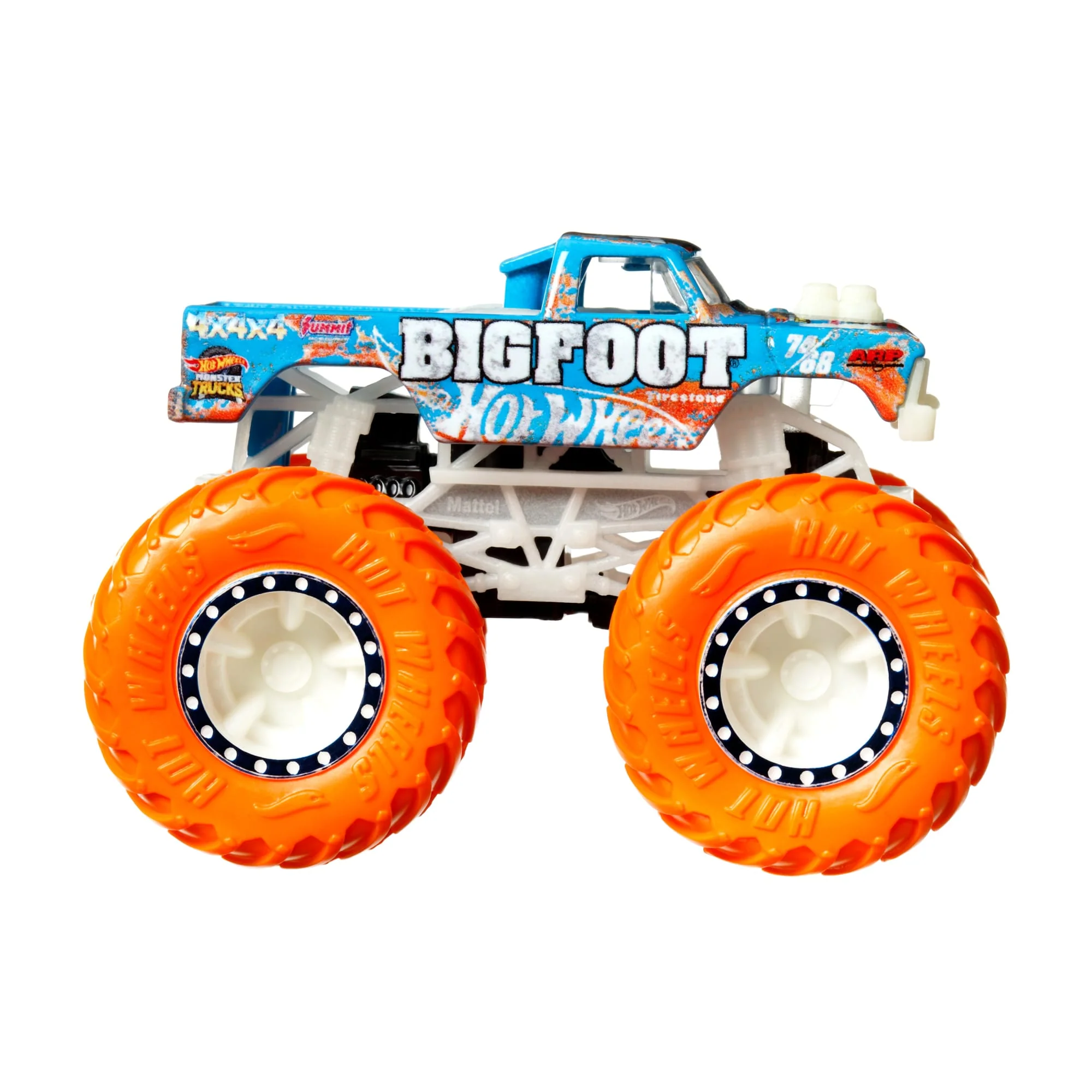 Hot Wheels Monster Trucks Vehículo de Juguete Auto Sorpresa Glow in The Dark Escala 1:64