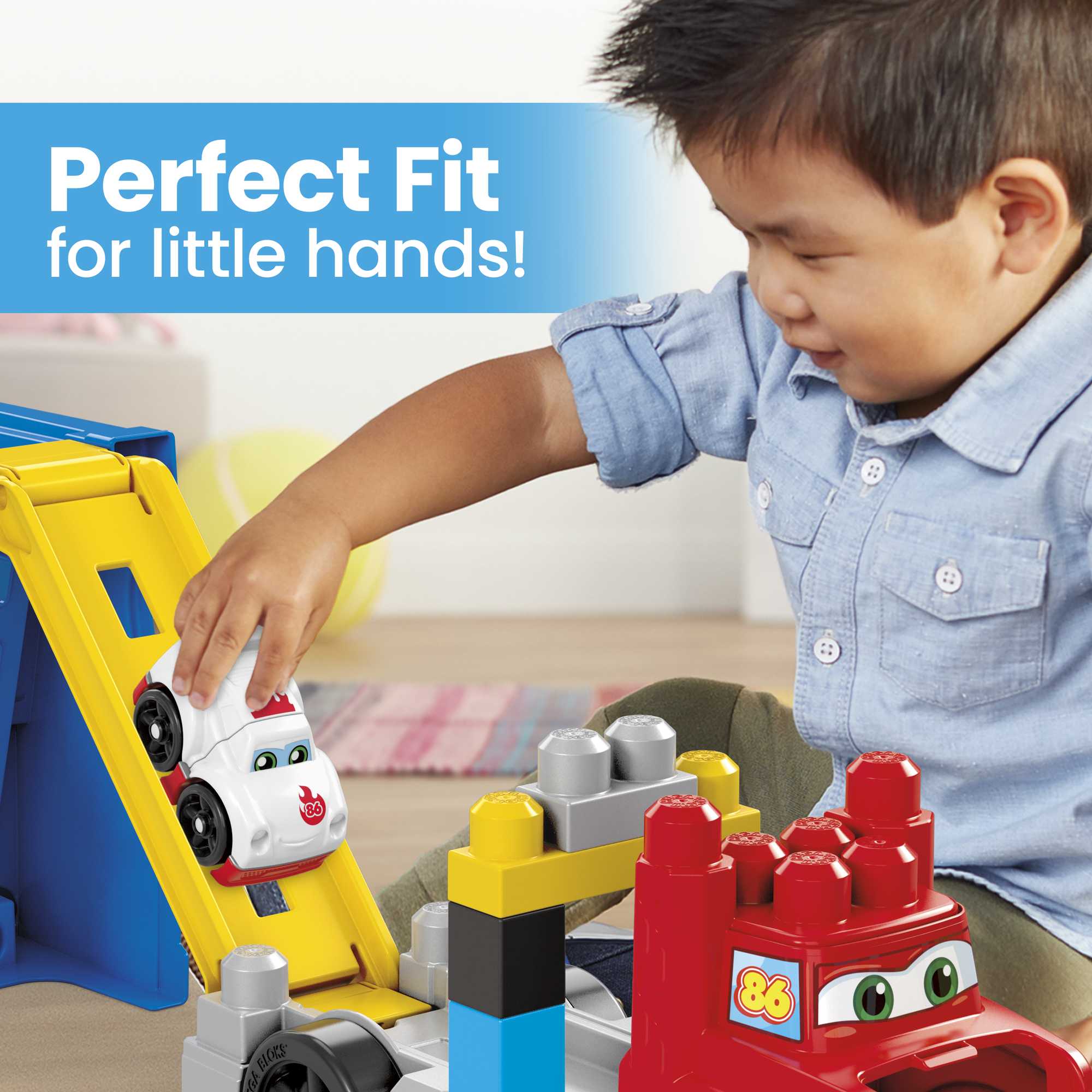 MEGA BLOKS Build & Race Rig Fisher-Price Toy Blocks With Sounds (16 Pieces) For Toddler