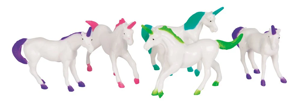 Plastic Unicorn Figurines Net Bag, 8ct