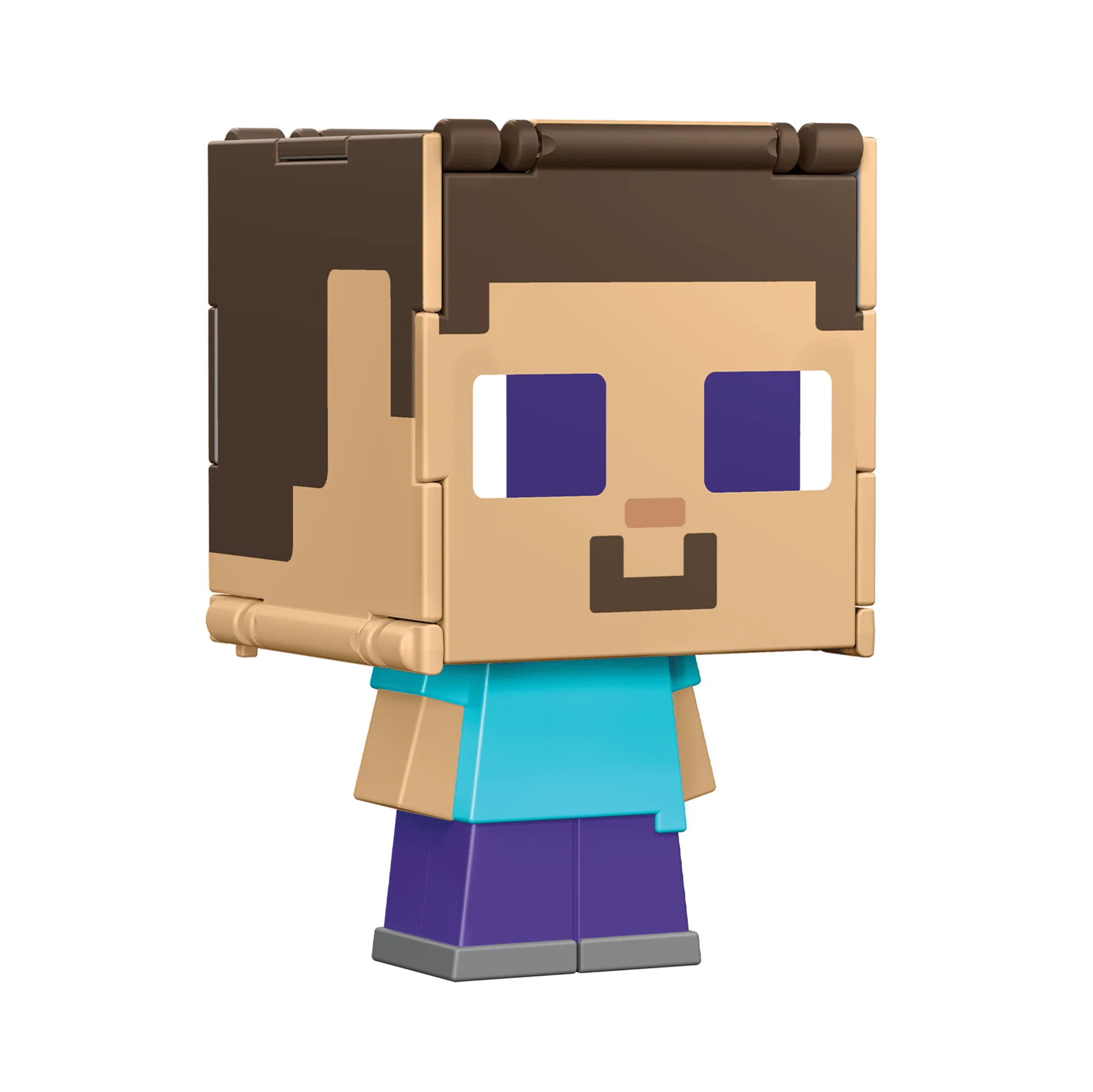 Minecraft Flippin’ Figs Figures Collection, 2-In-1 Fidget Play, 3.75-in Scale & Pixelated Design (Characters May Vary)