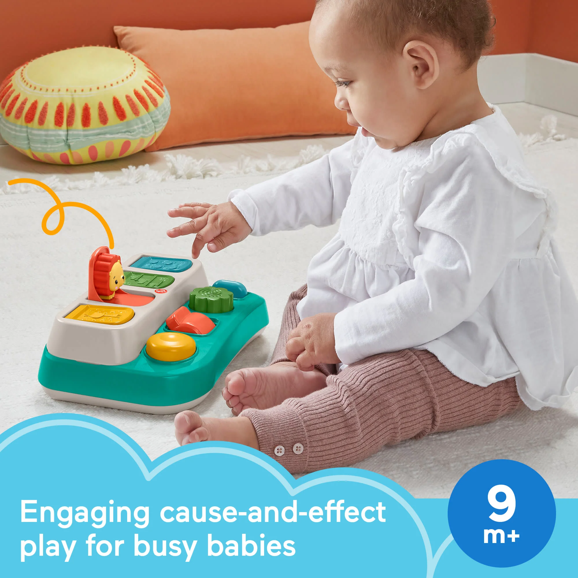 Fisher-Price Busy Buddies Pop-Up Infant Fine Motor Toy For Ages 9+ Months