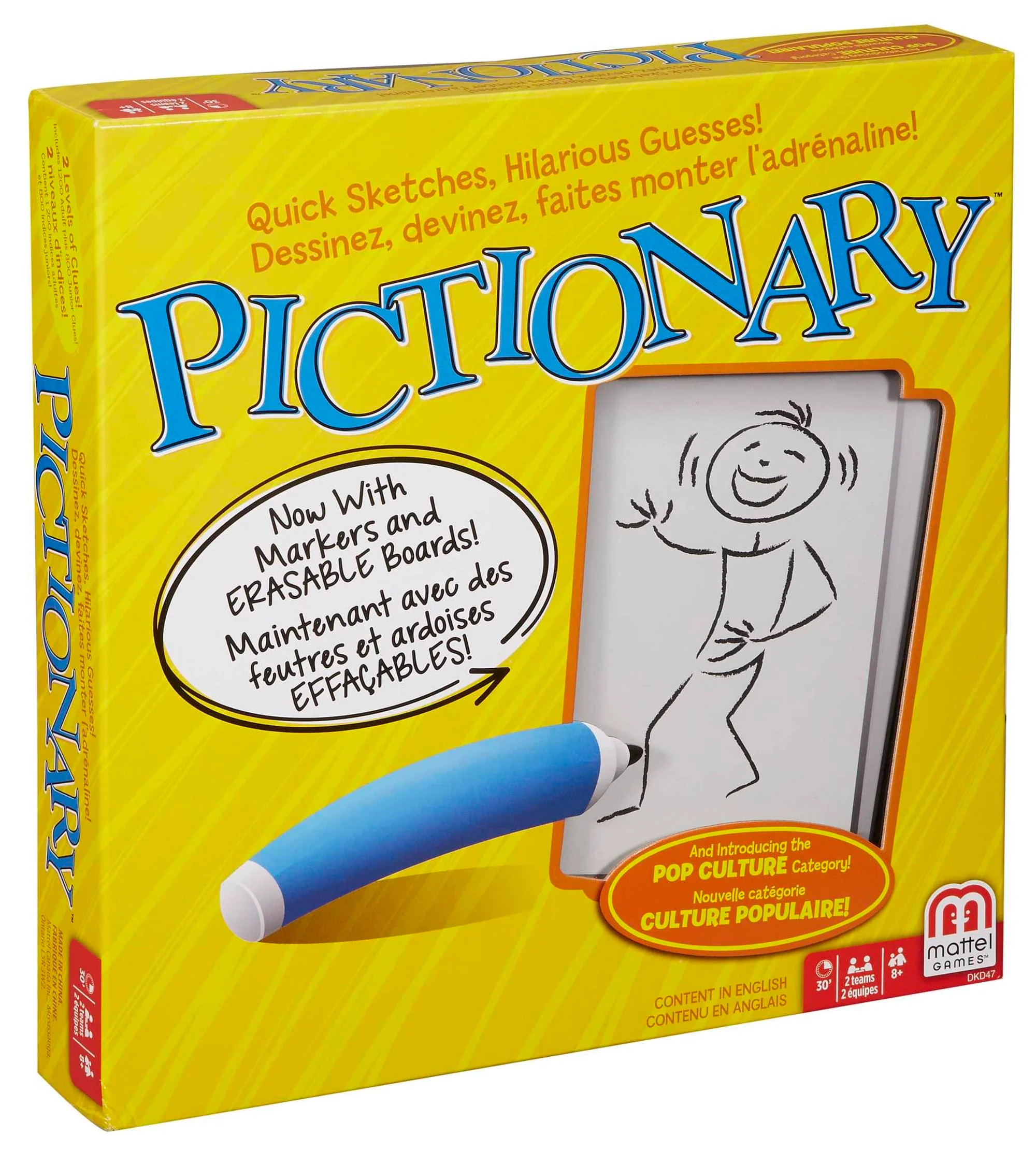 Pictionary Quick-Draw Guessing Game For Family, Kids, Teens And Adults, 8 Year Old & Up